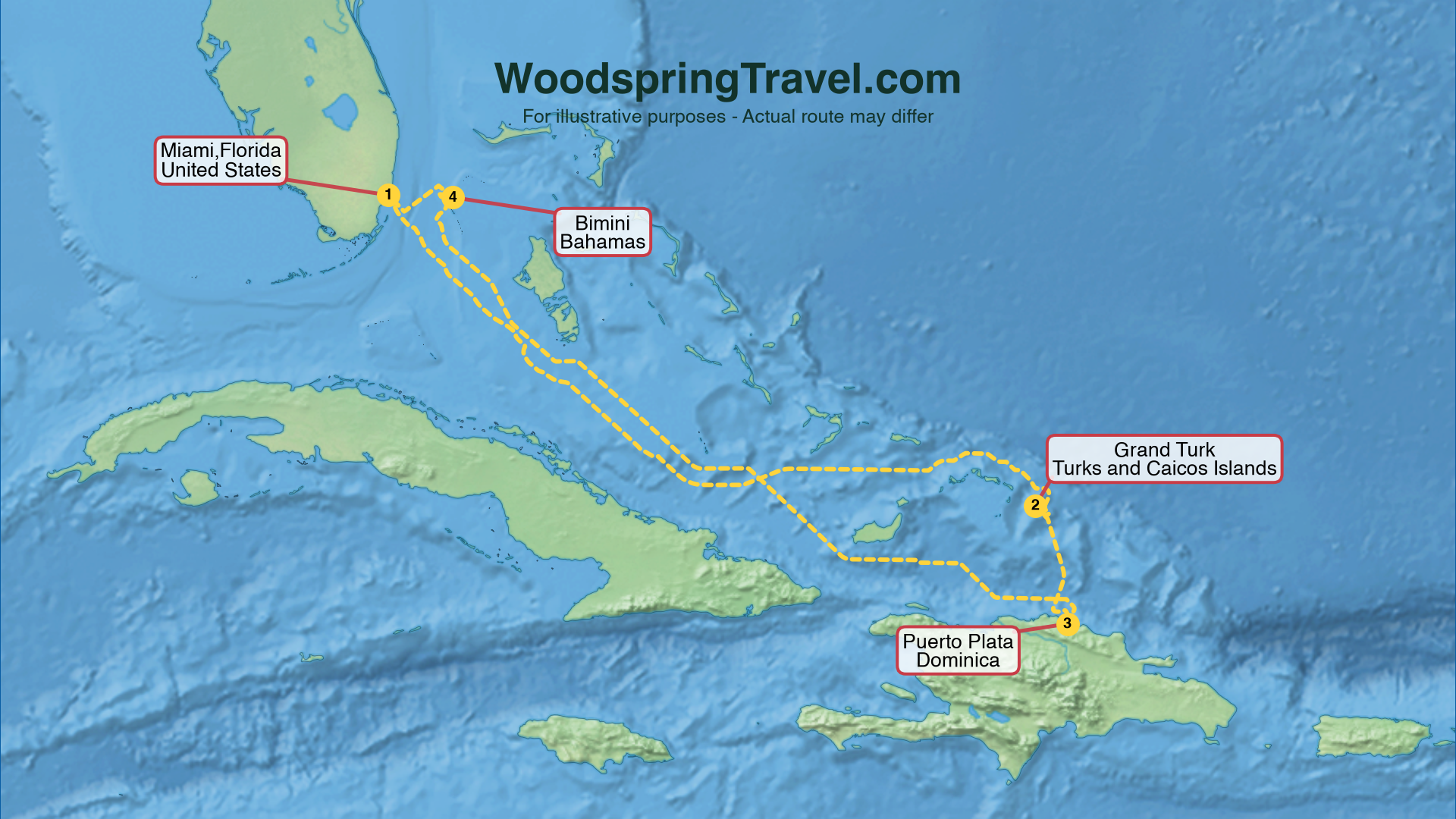 Route Illustration - Actual route may differ