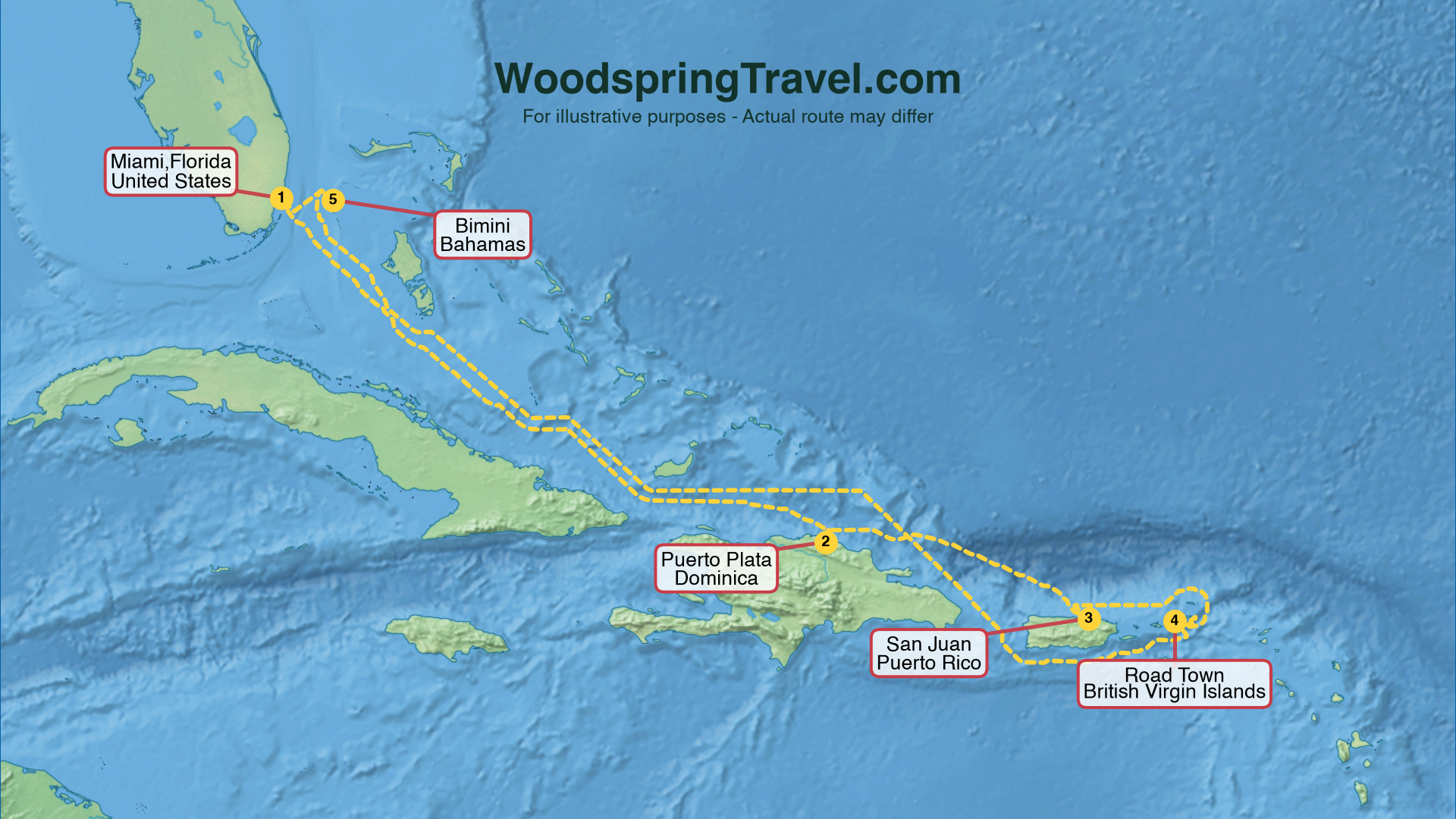 Route Illustration - Actual route may differ