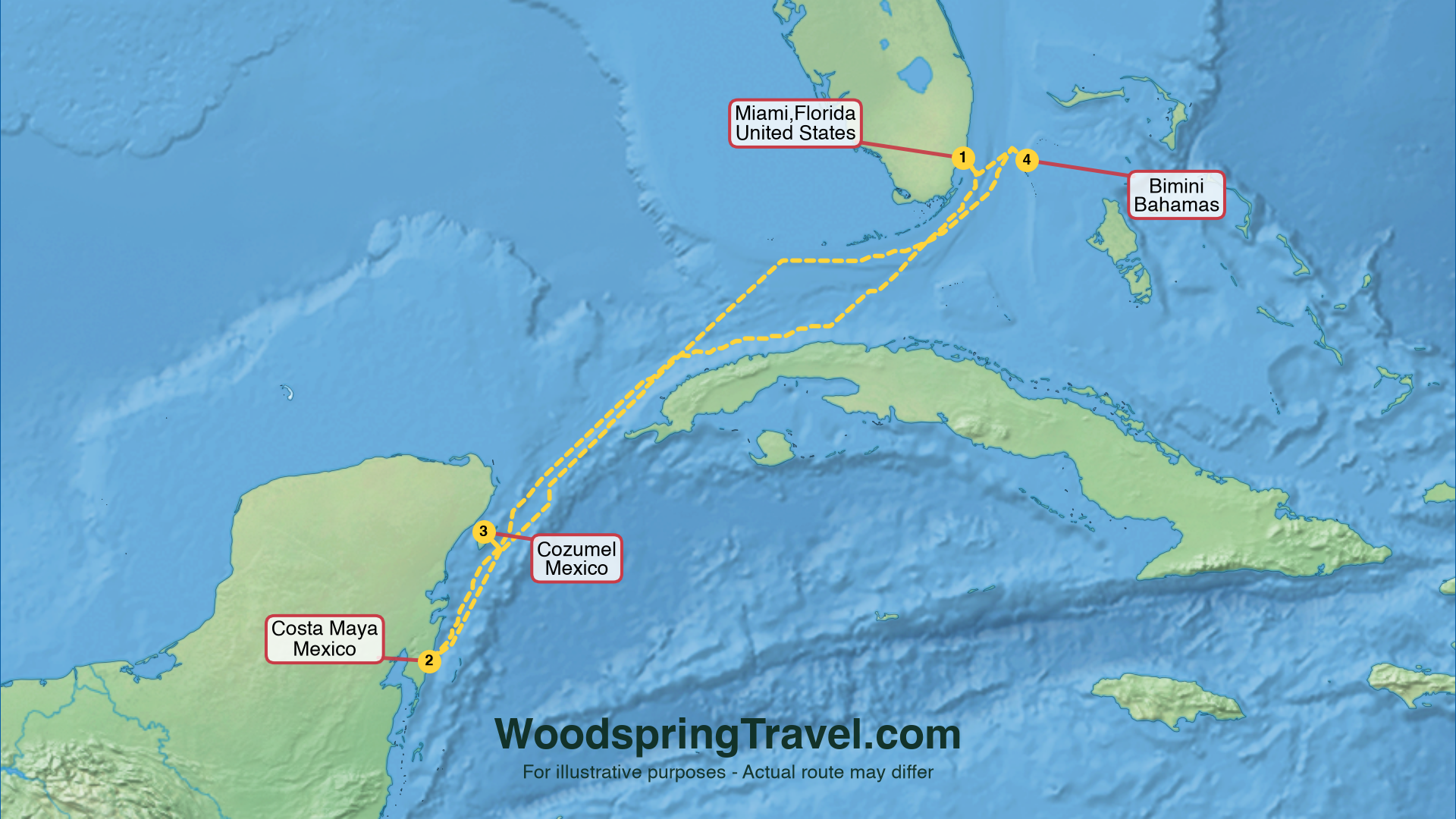 Route Illustration - Actual route may differ