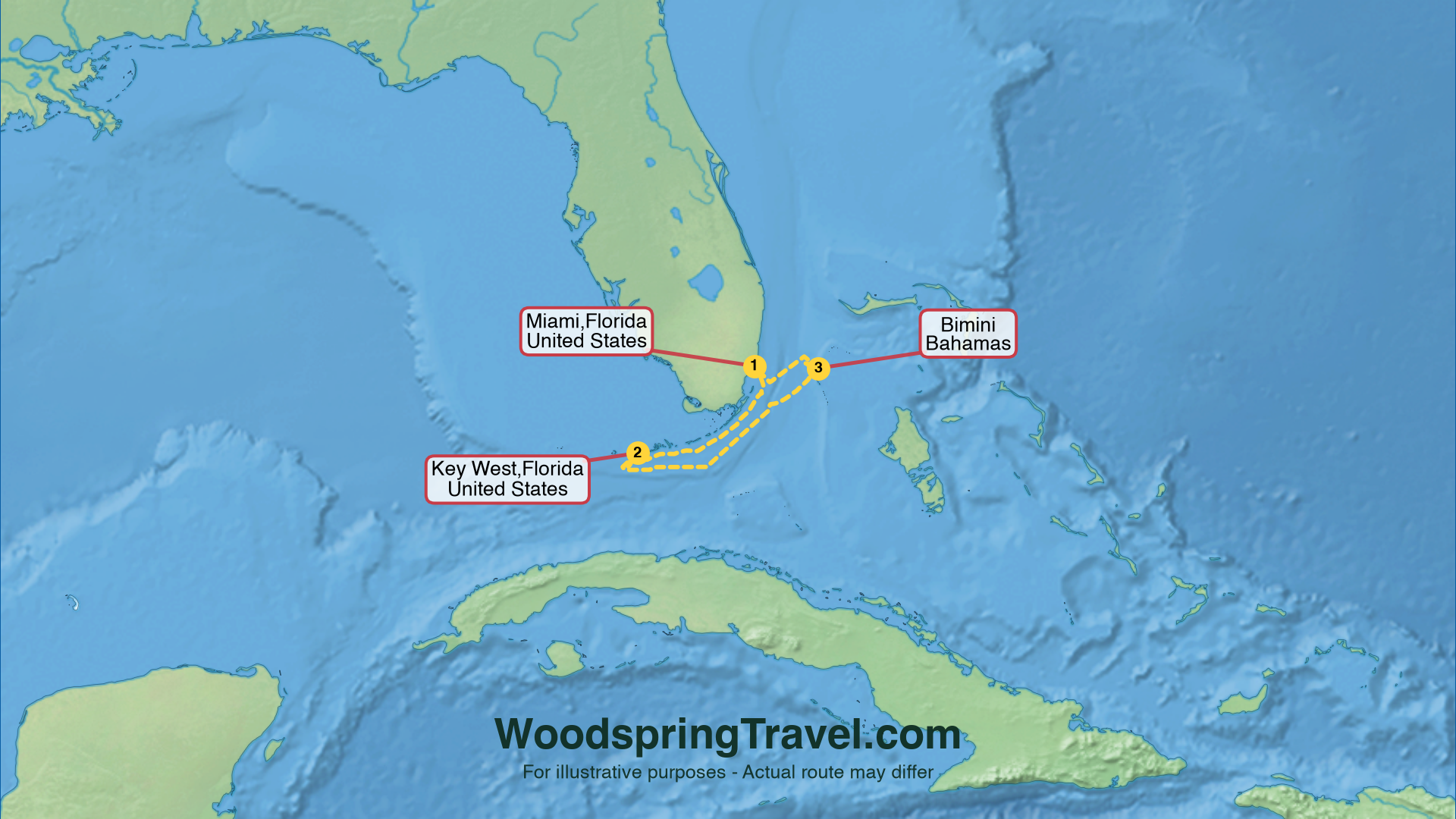 Route Illustration - Actual route may differ