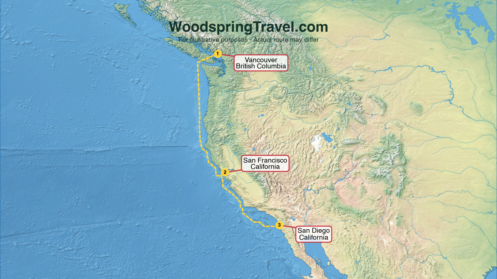 Route Illustration - Actual route may differ