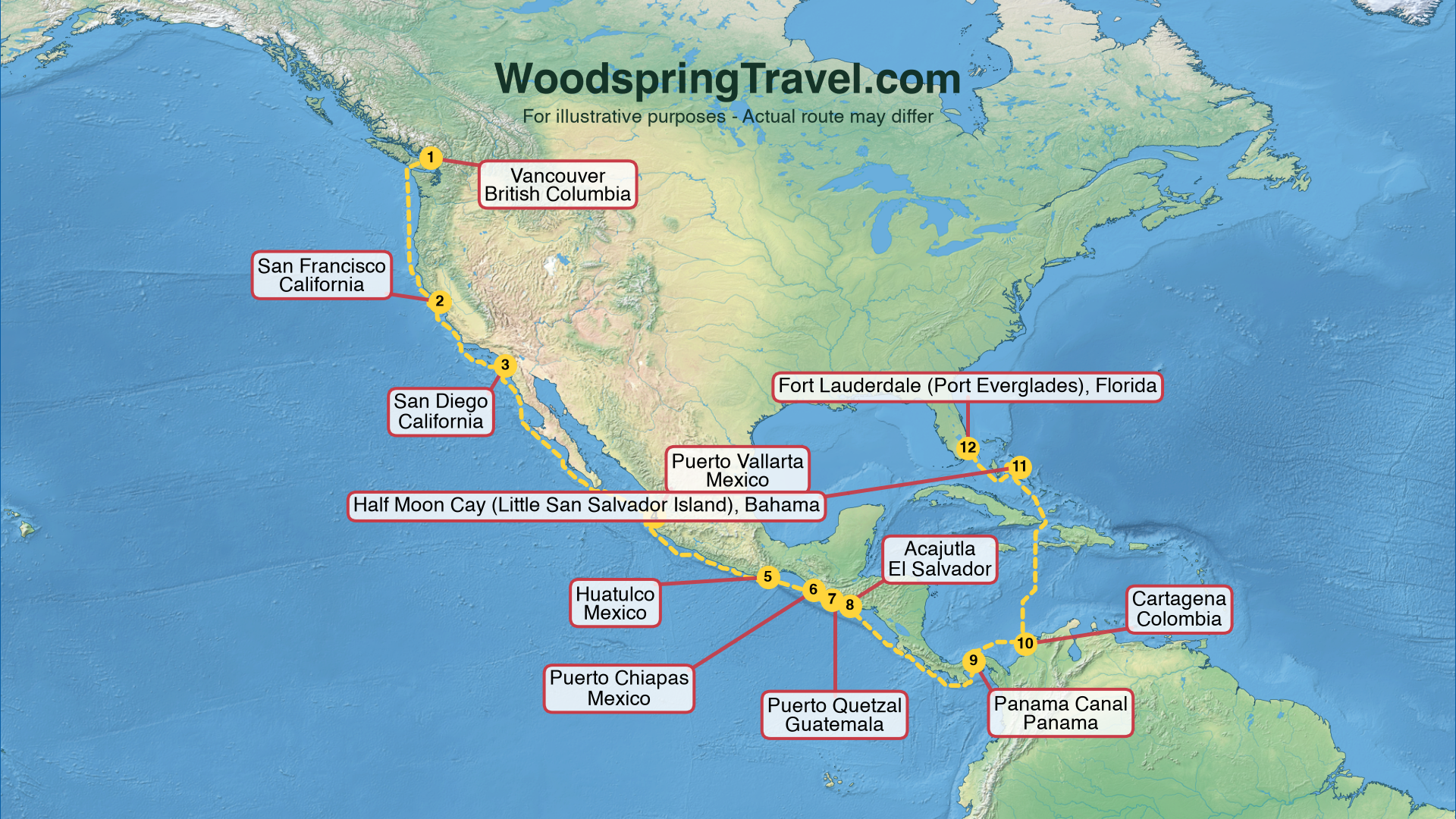 Route Illustration - Actual route may differ