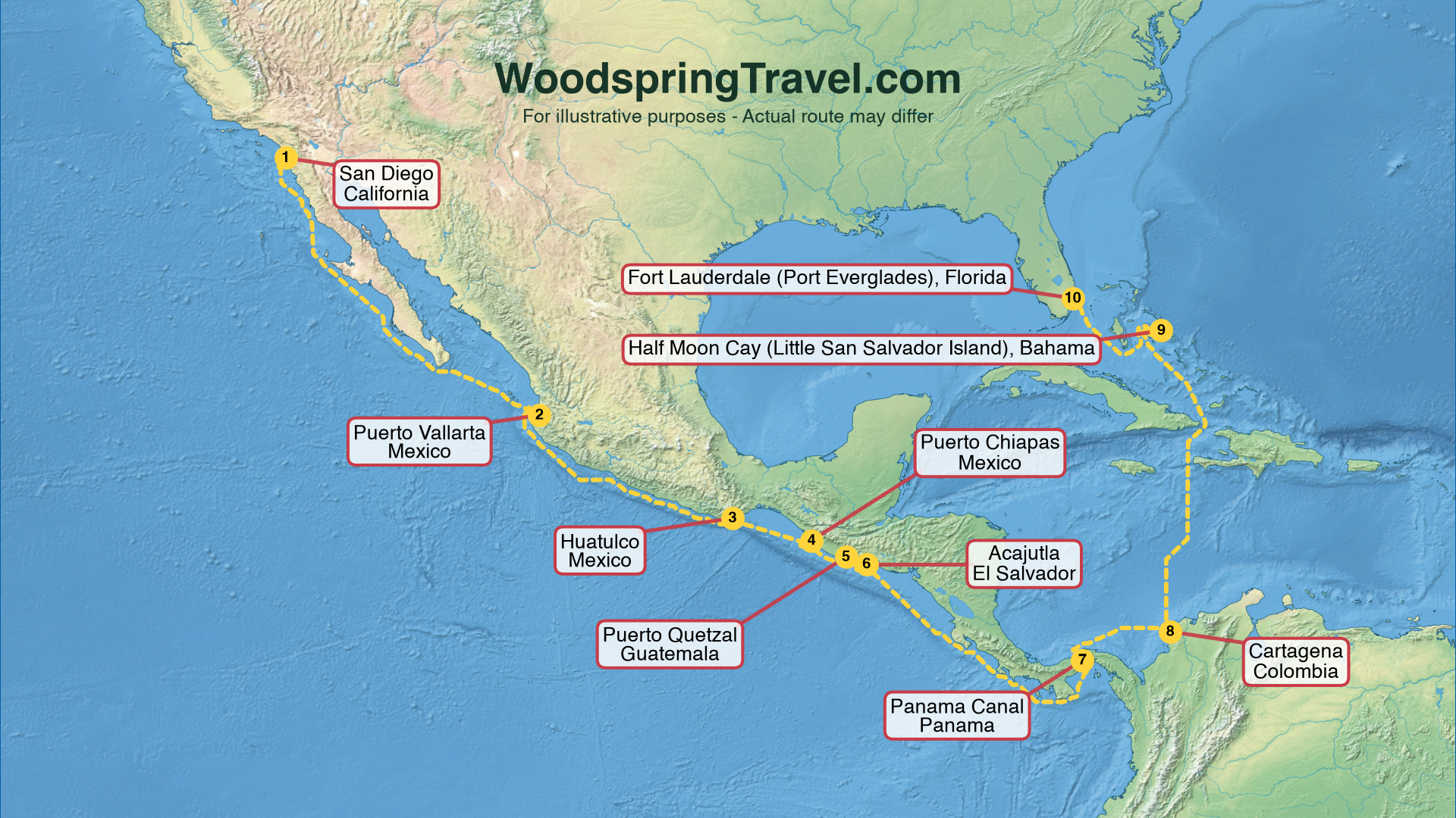 Route Illustration - Actual route may differ