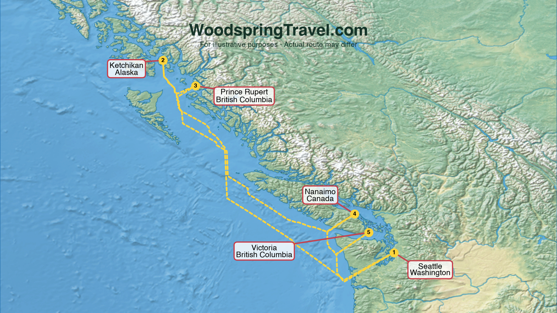 Route Illustration - Actual route may differ