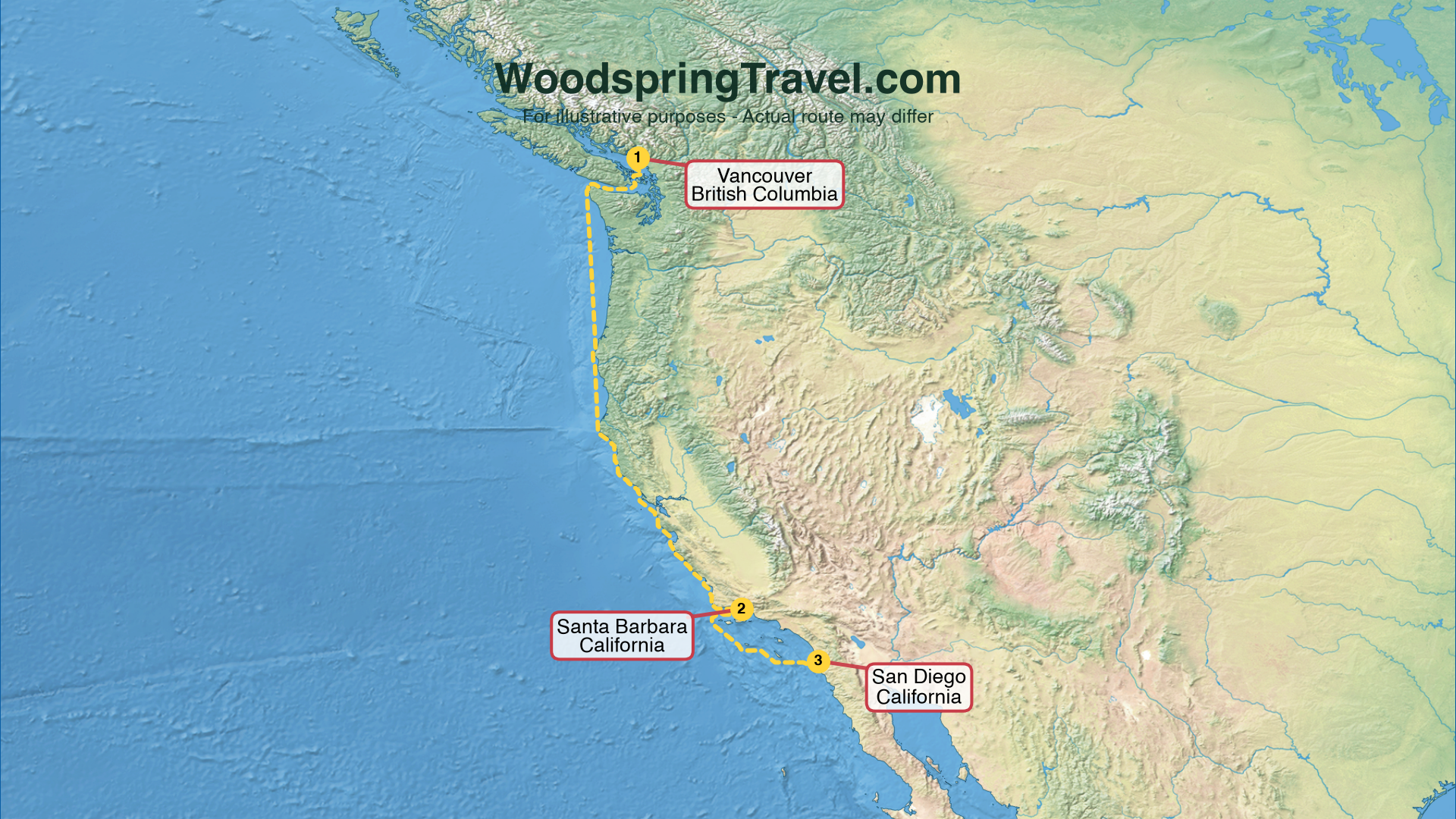 Route Illustration - Actual route may differ