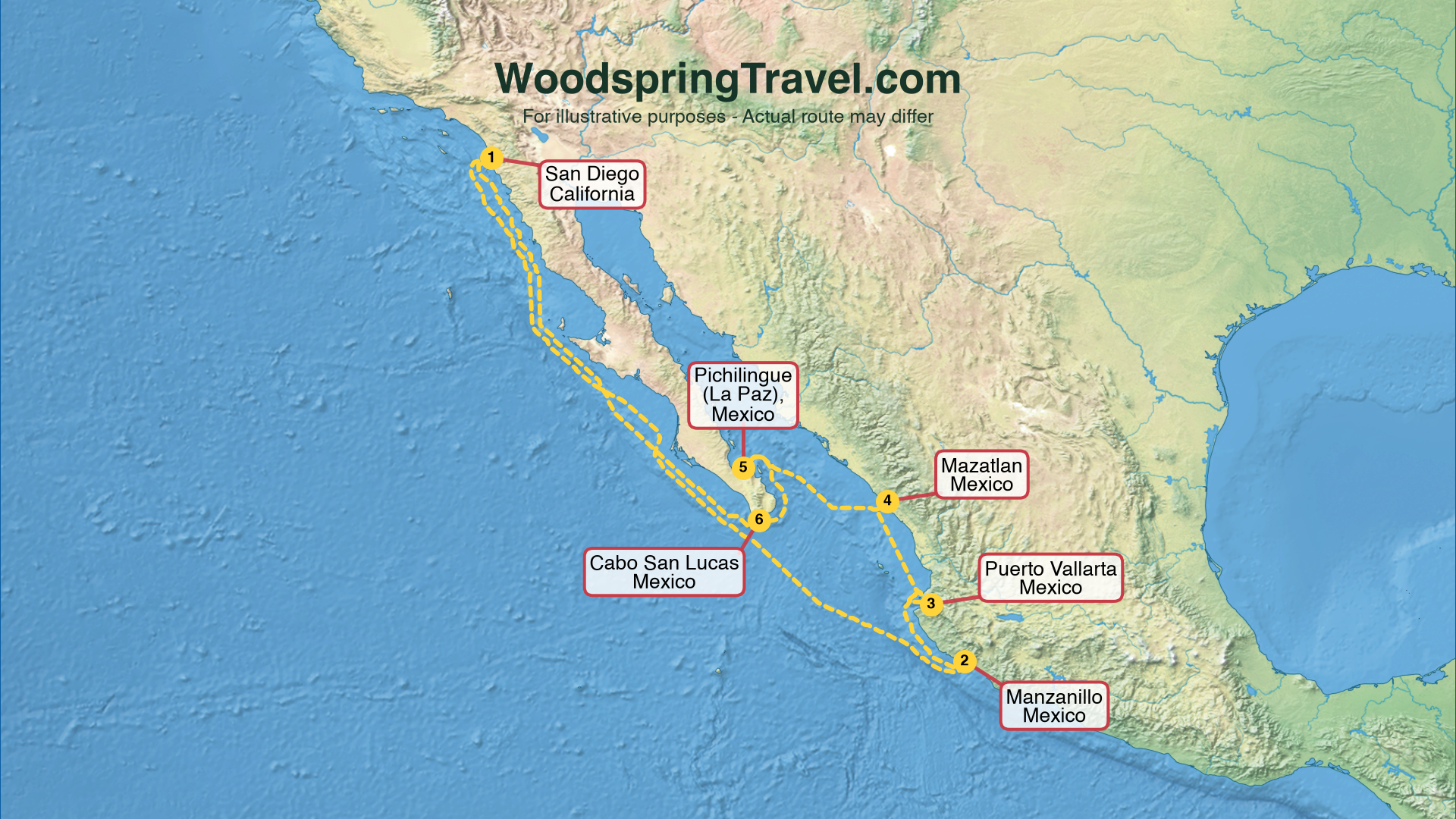 Route Illustration - Actual route may differ