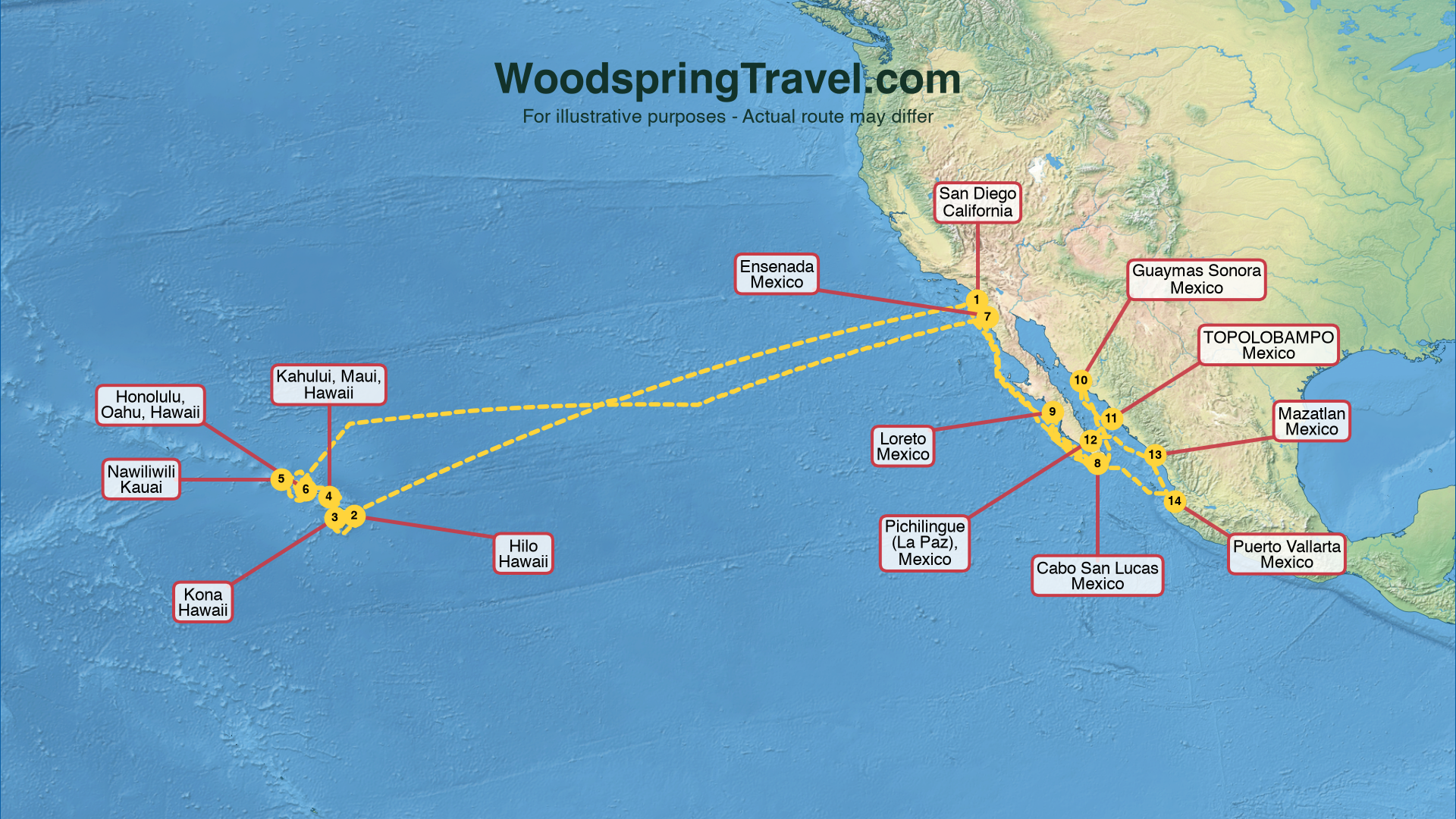 Route Illustration - Actual route may differ