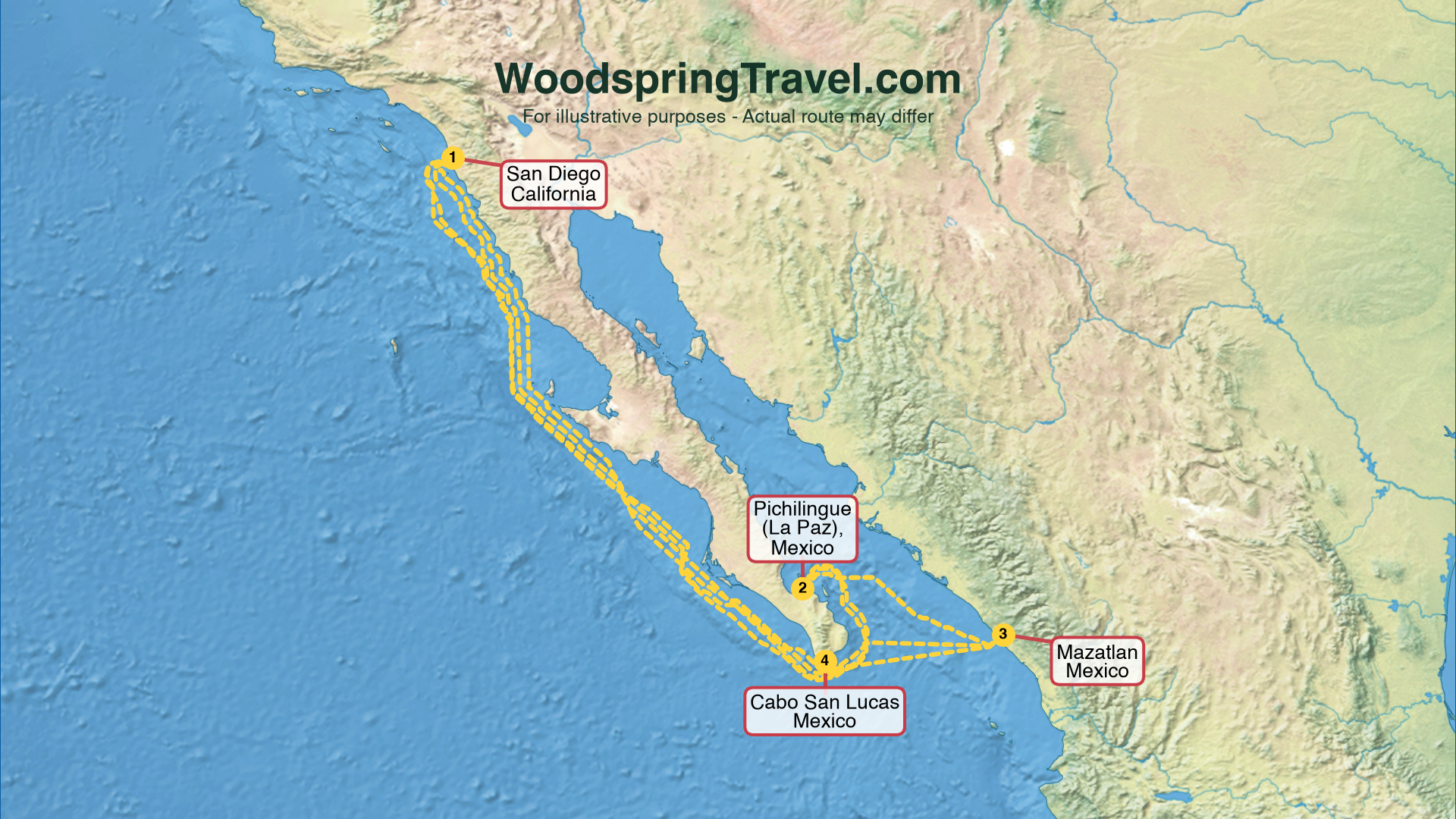 Route Illustration - Actual route may differ