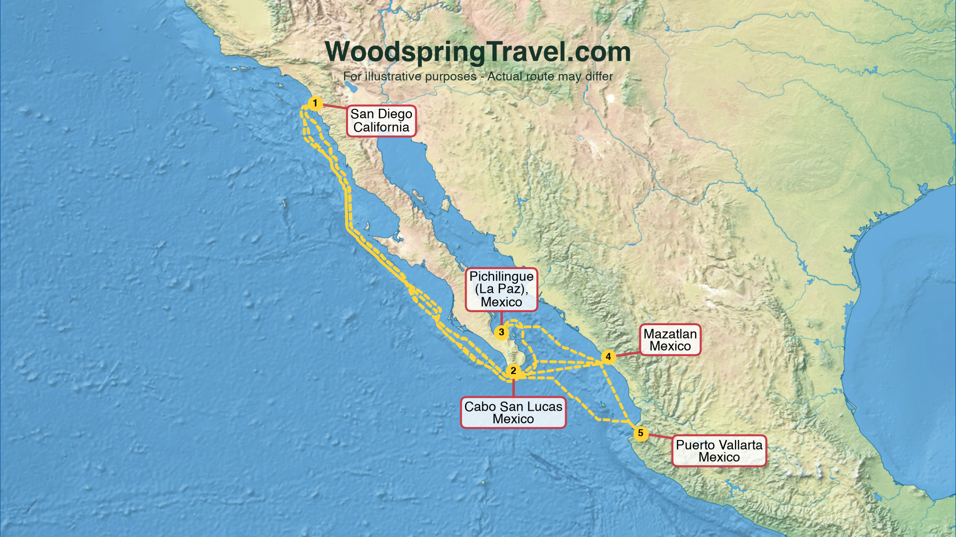 Route Illustration - Actual route may differ
