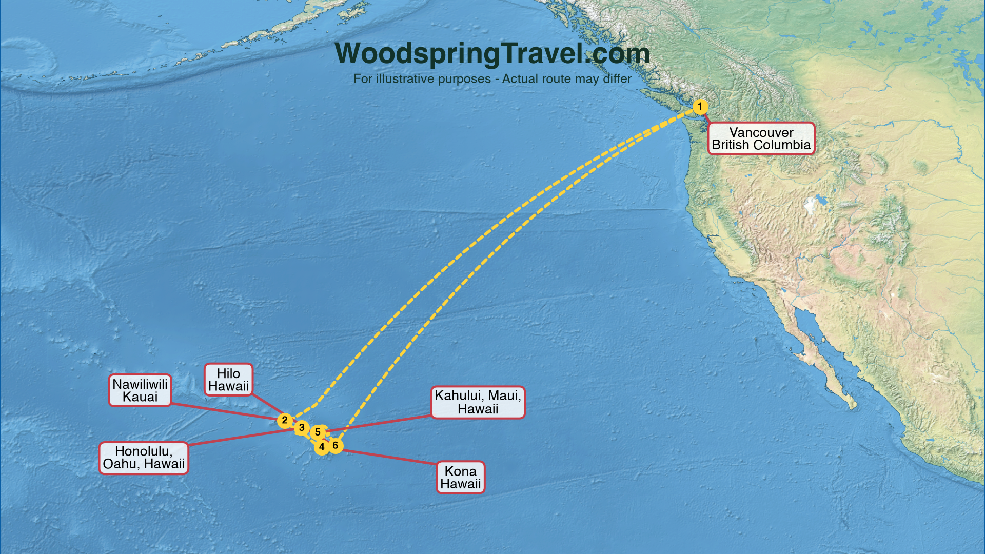 Route Illustration - Actual route may differ