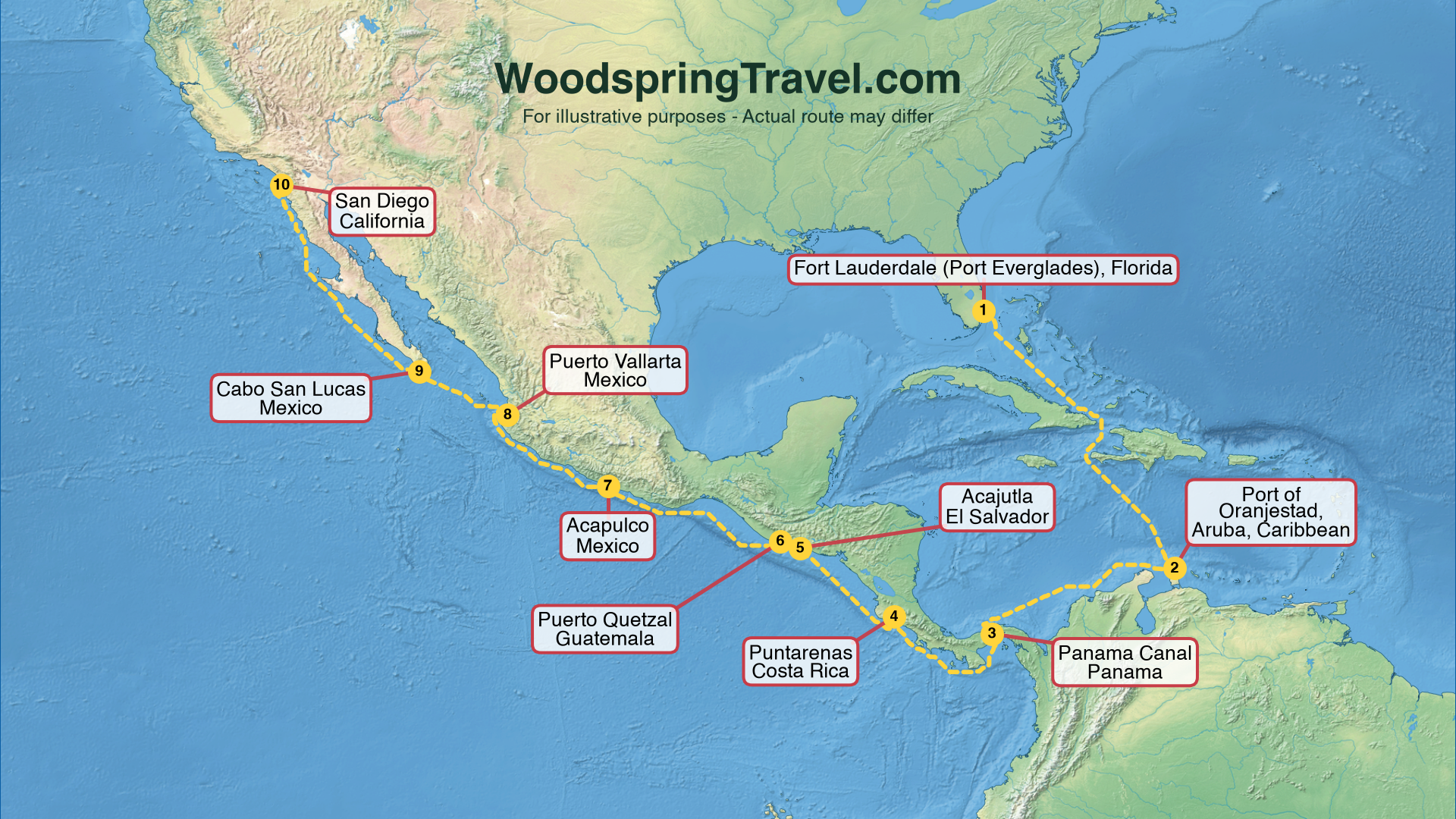 Route Illustration - Actual route may differ
