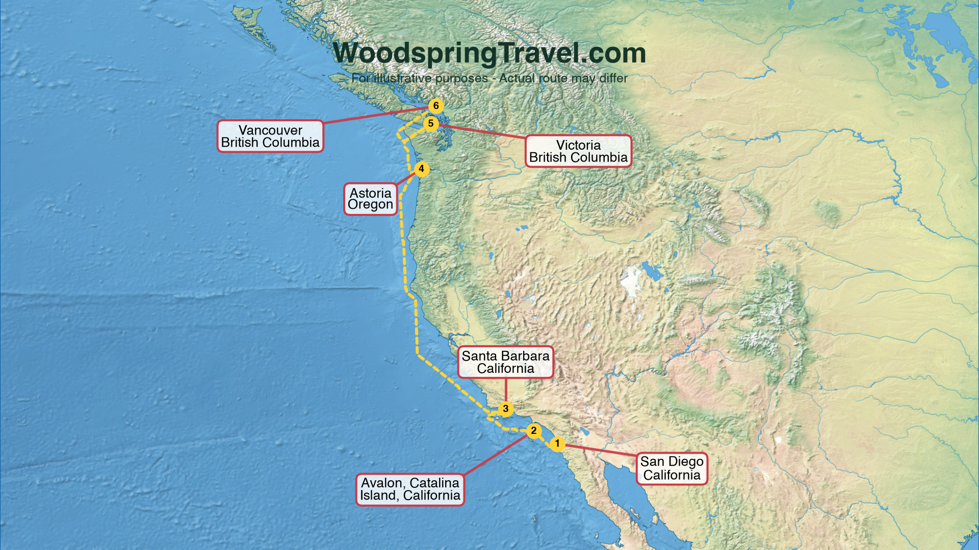 Route Illustration - Actual route may differ