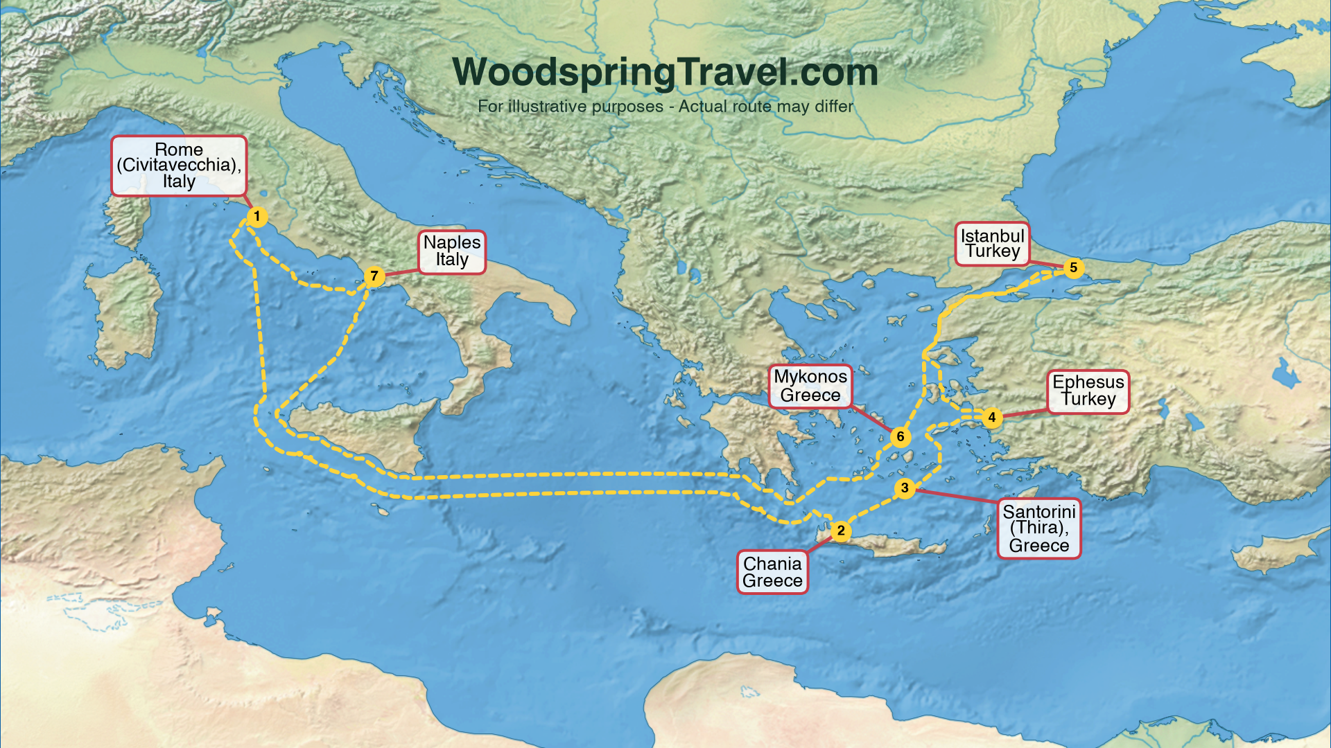 Route Illustration - Actual route may differ