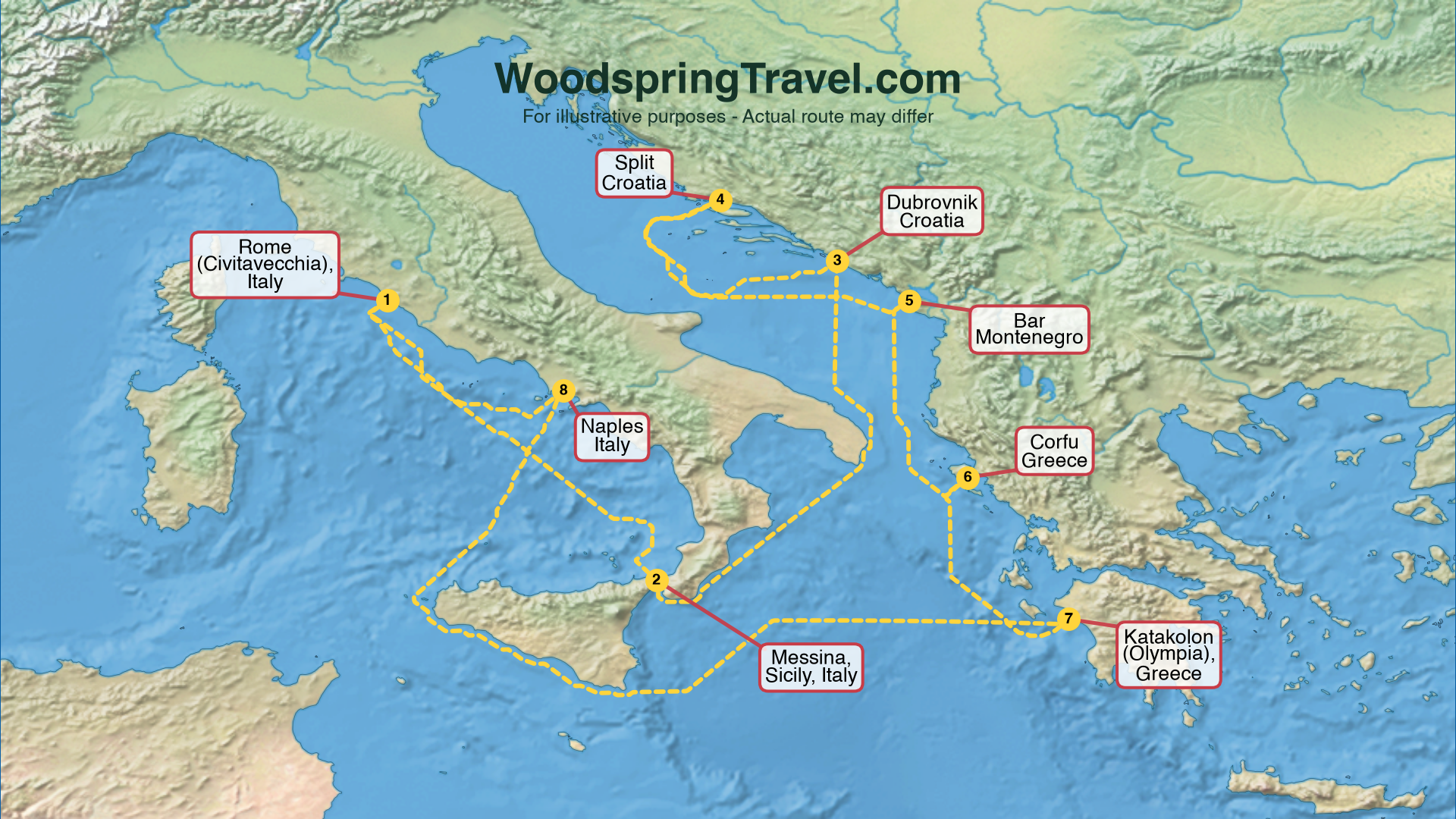 Route Illustration - Actual route may differ