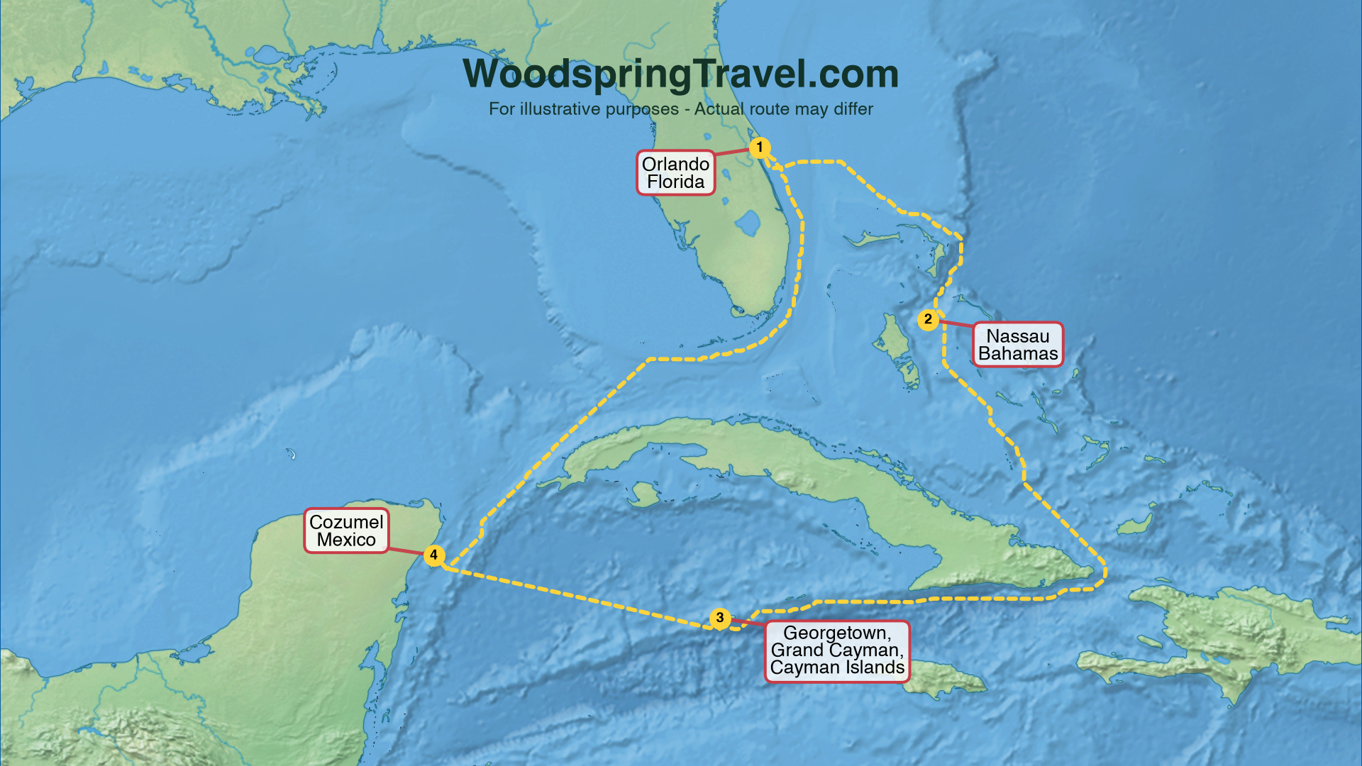Route Illustration - Actual route may differ