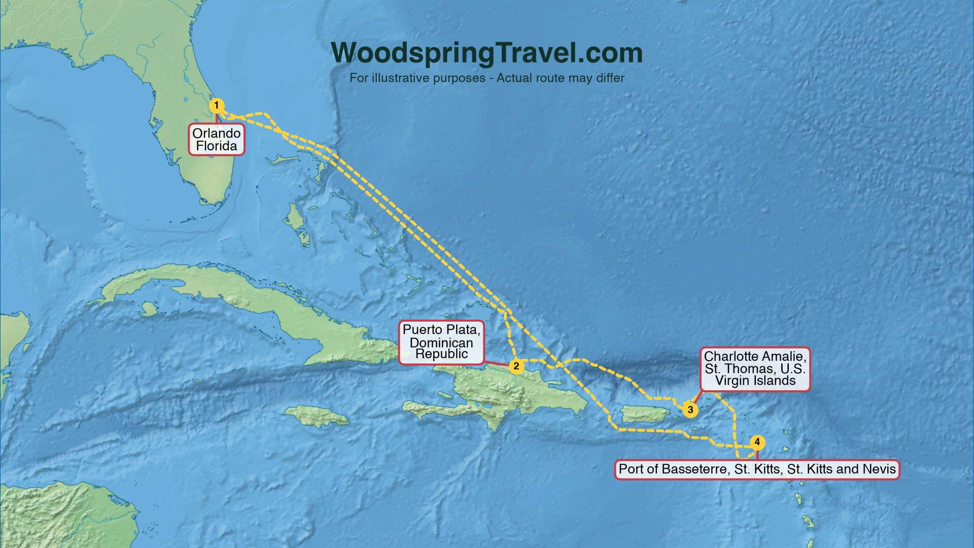 Route Illustration - Actual route may differ