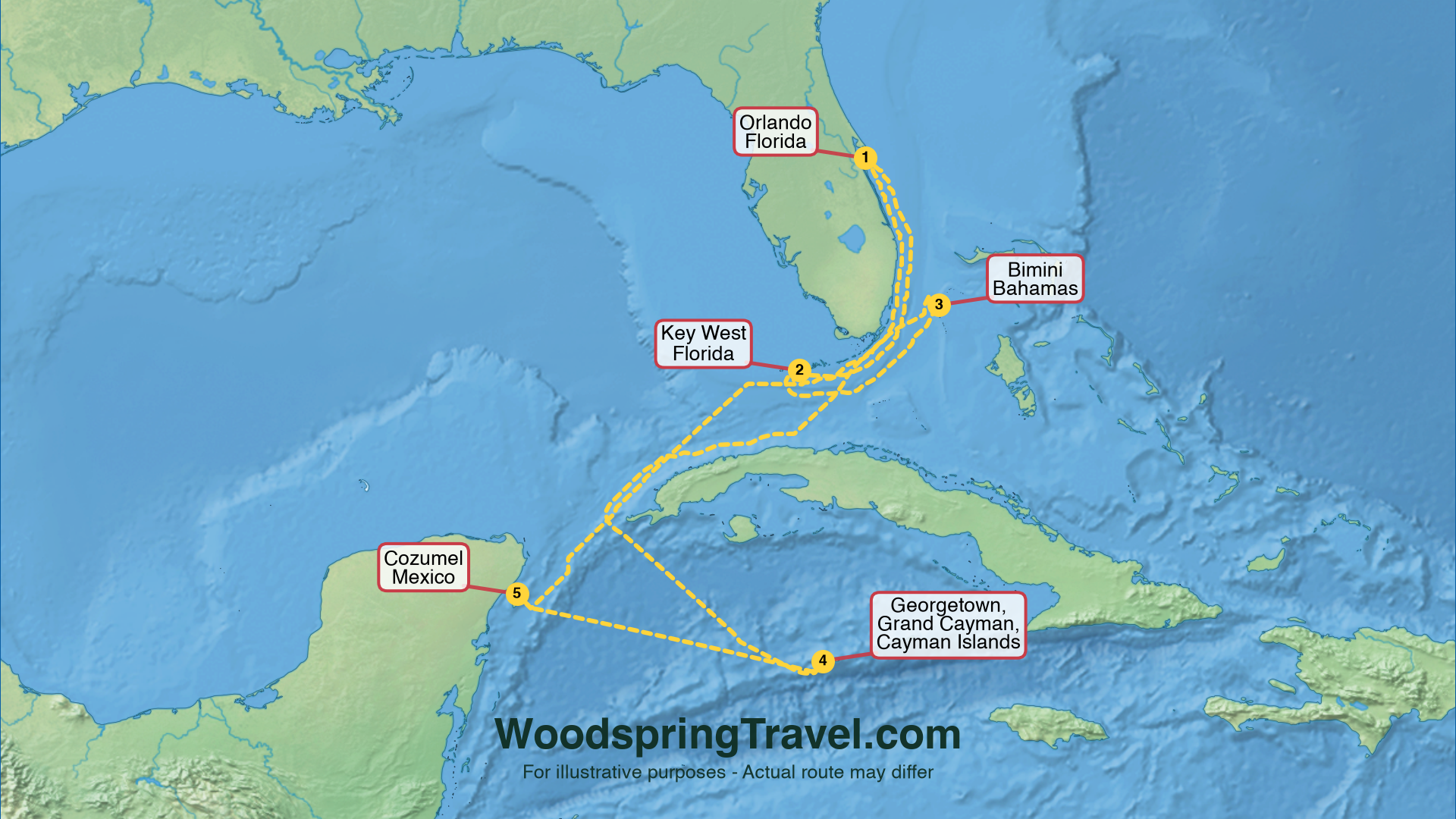 Route Illustration - Actual route may differ