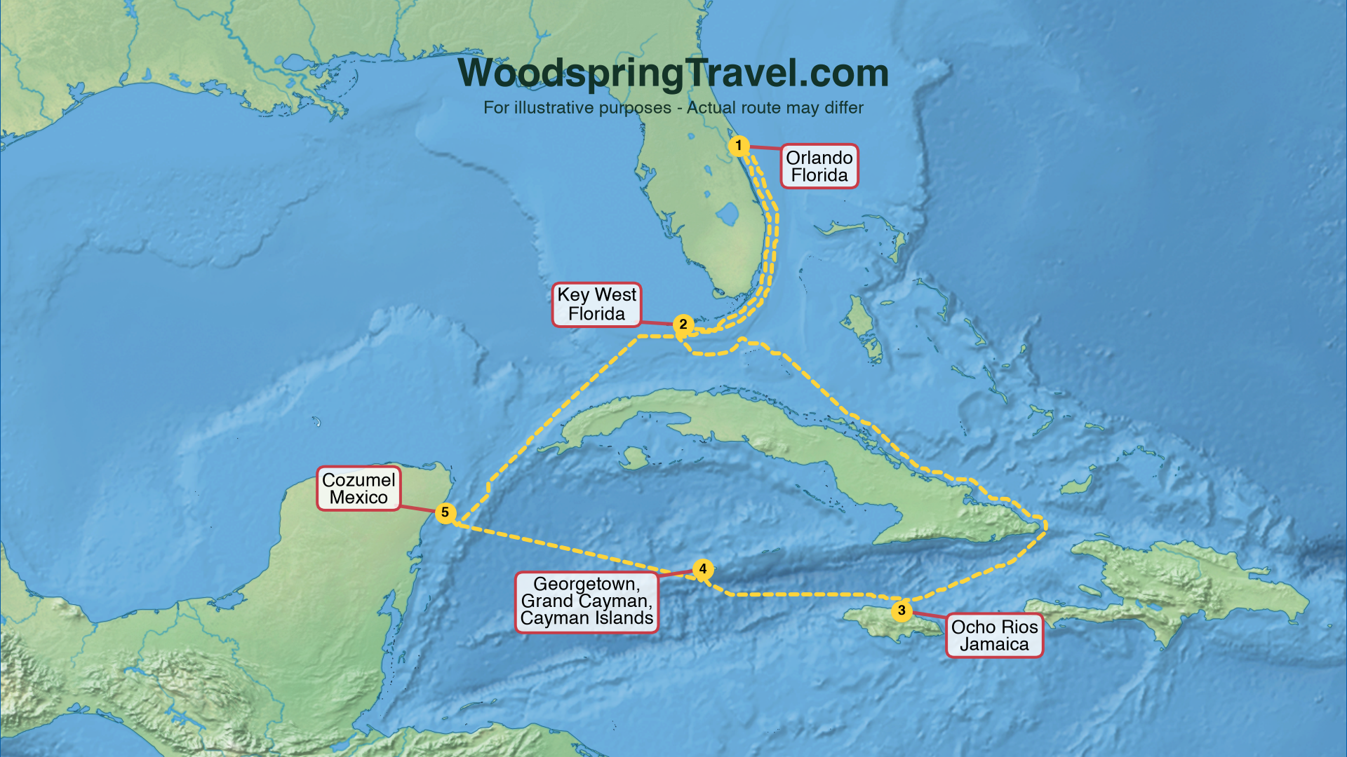 Route Illustration - Actual route may differ