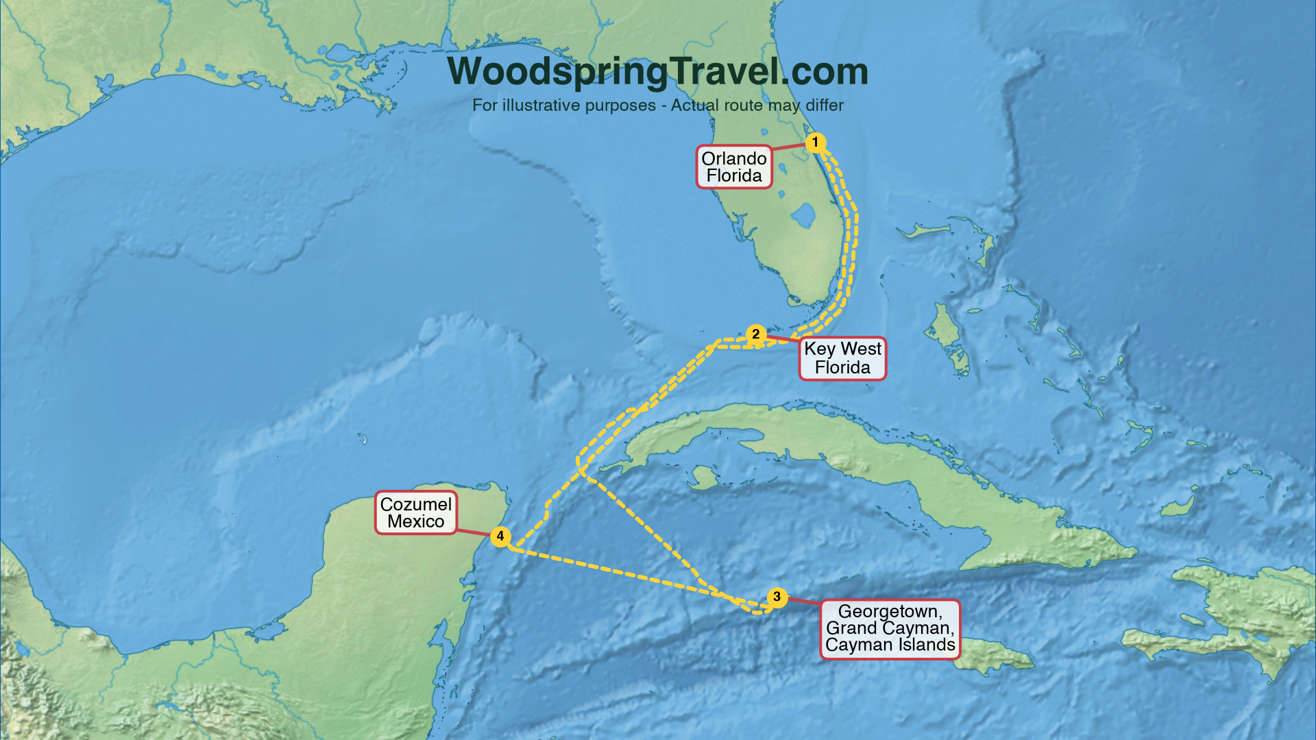 Route Illustration - Actual route may differ