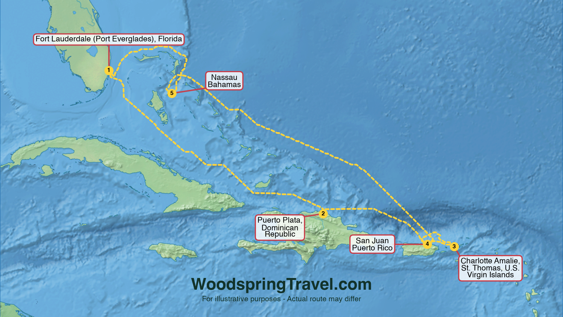Route Illustration - Actual route may differ