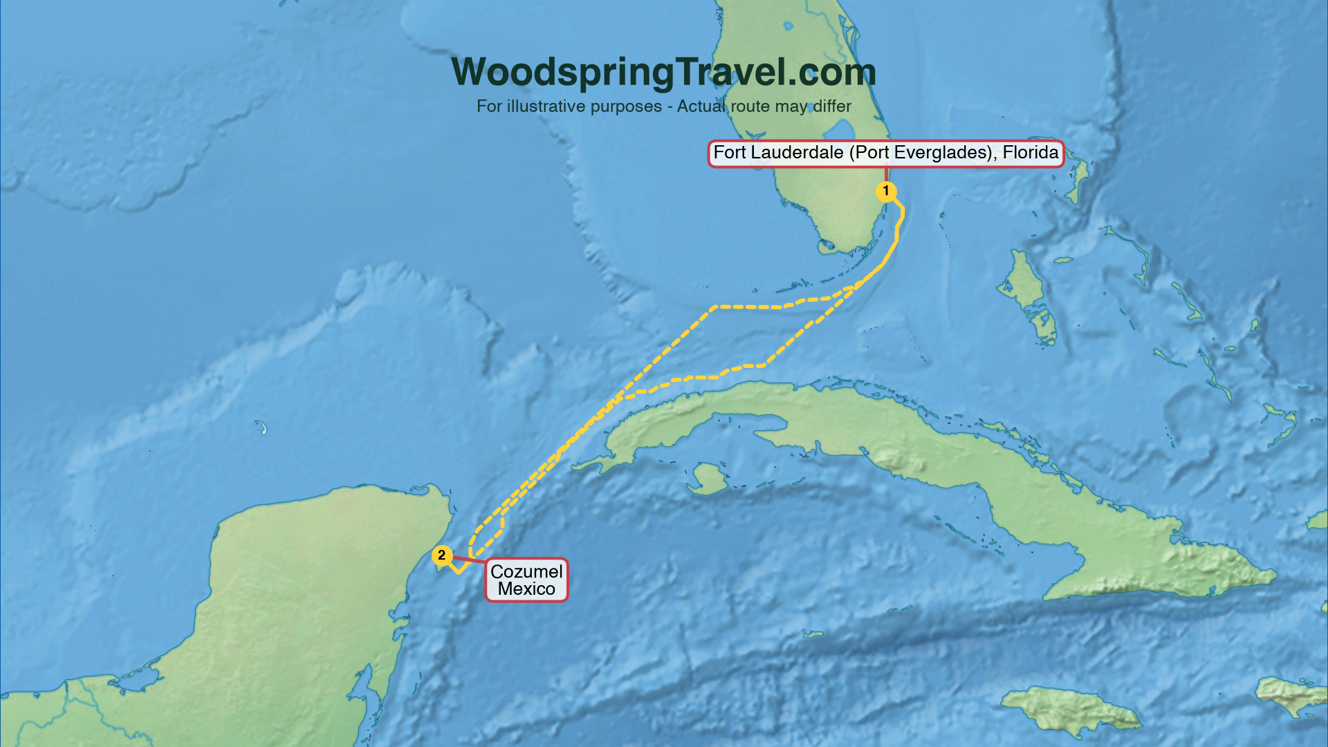 Route Illustration - Actual route may differ