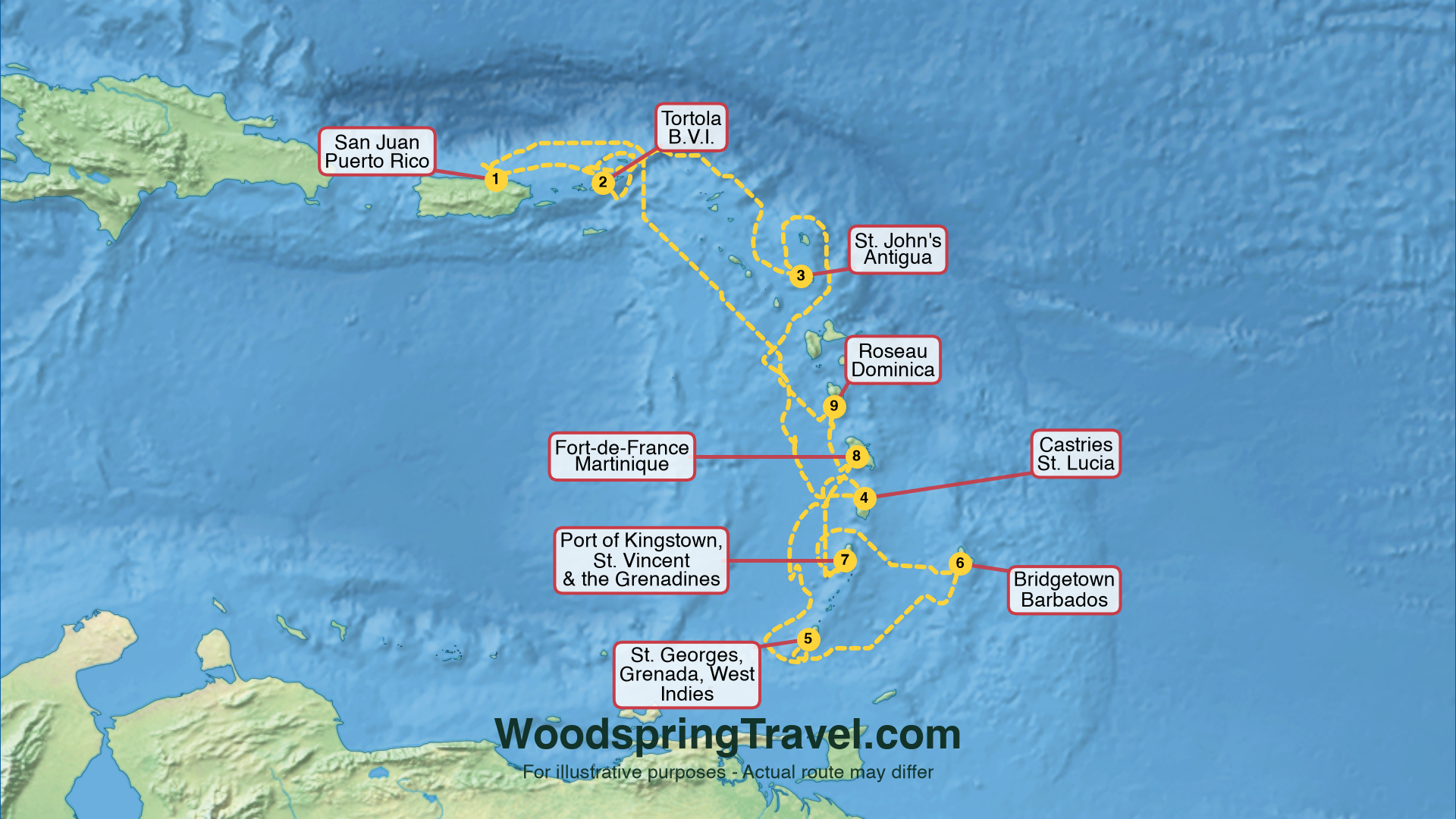 Route Illustration - Actual route may differ