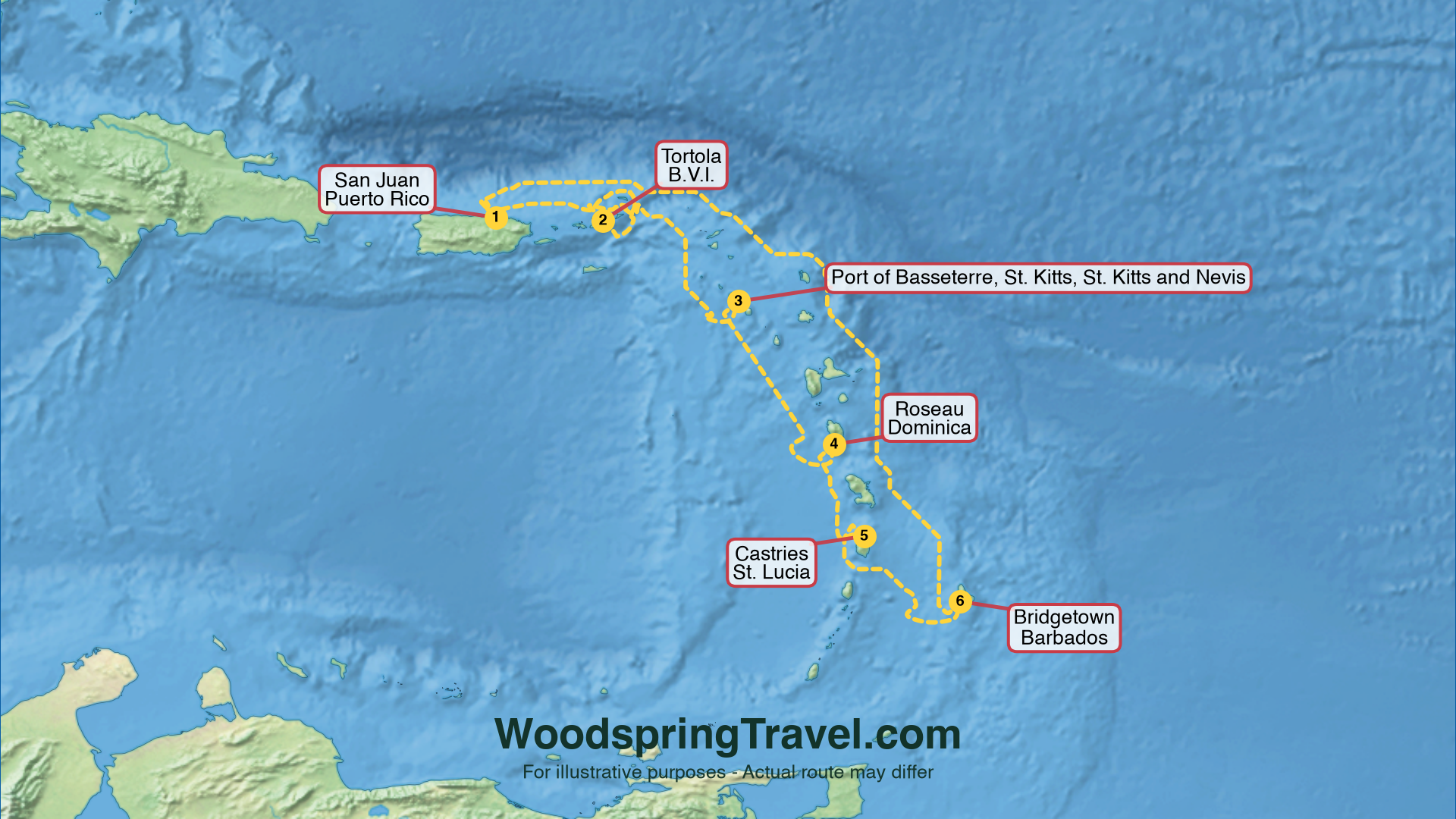Route Illustration - Actual route may differ