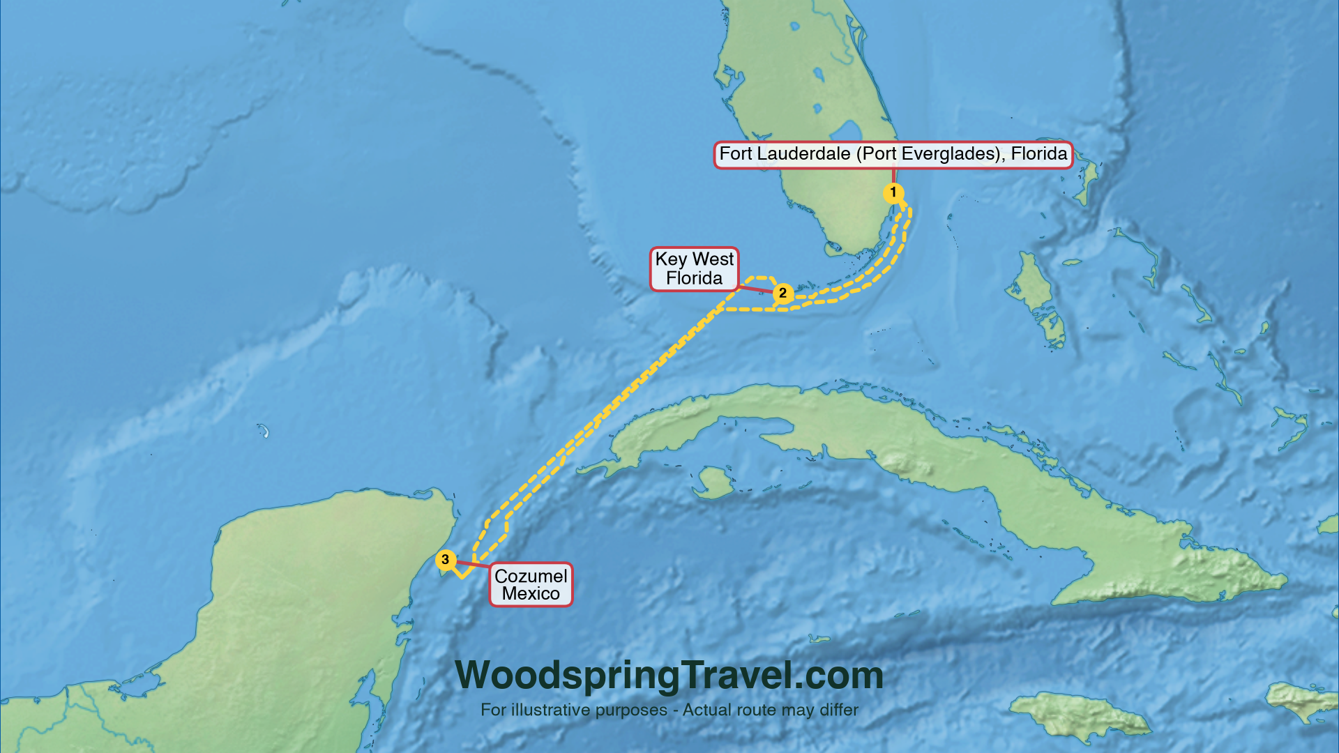Route Illustration - Actual route may differ