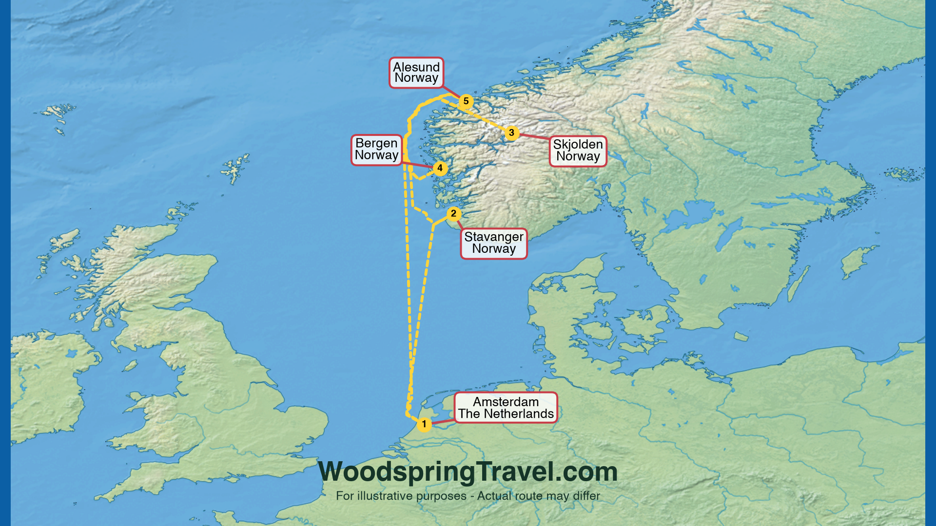 Route Illustration - Actual route may differ