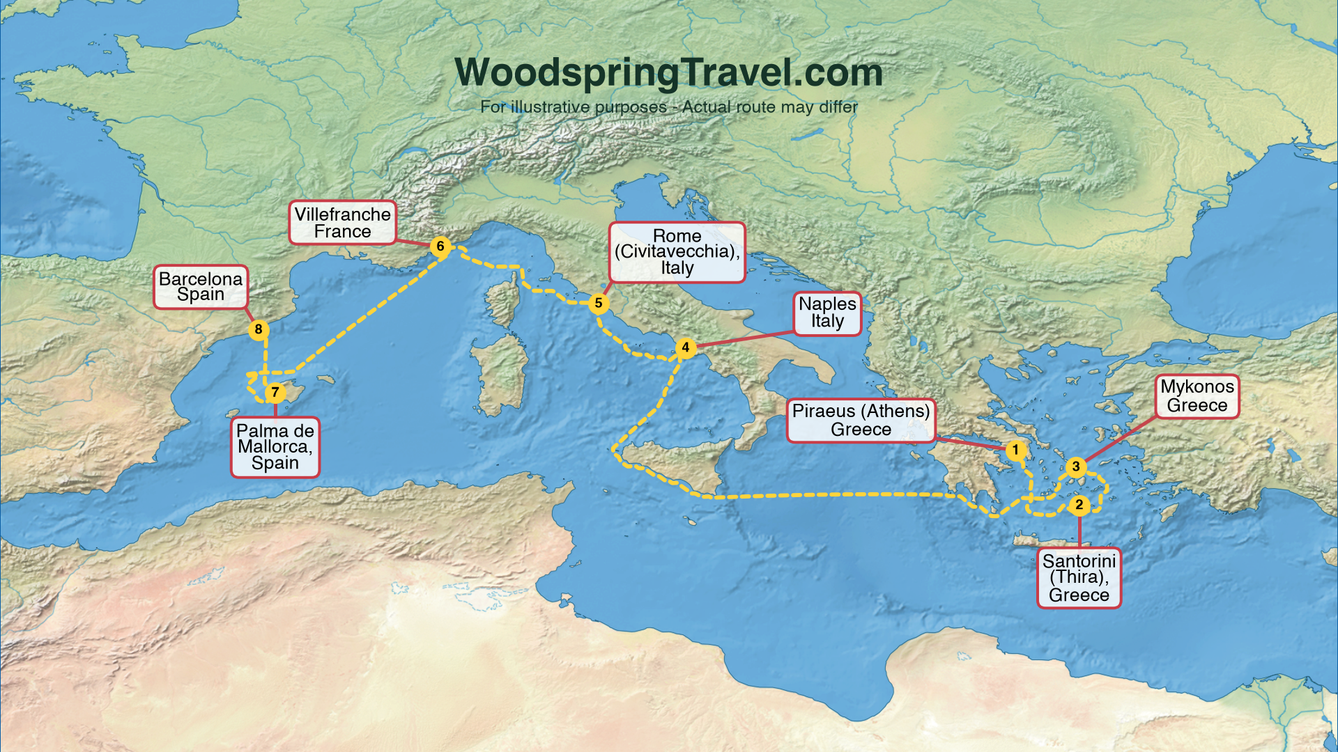 Route Illustration - Actual route may differ