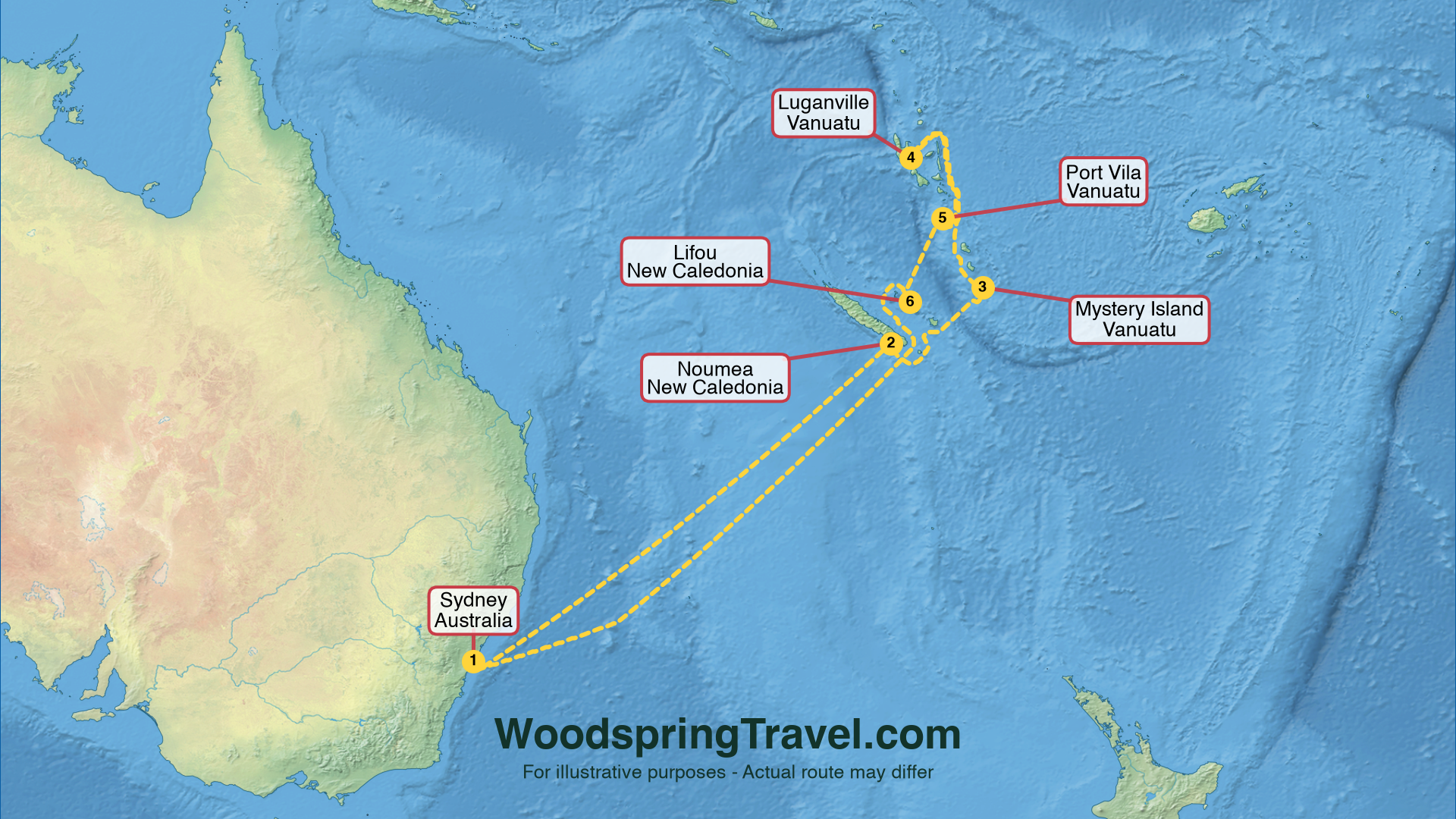 Route Illustration - Actual route may differ