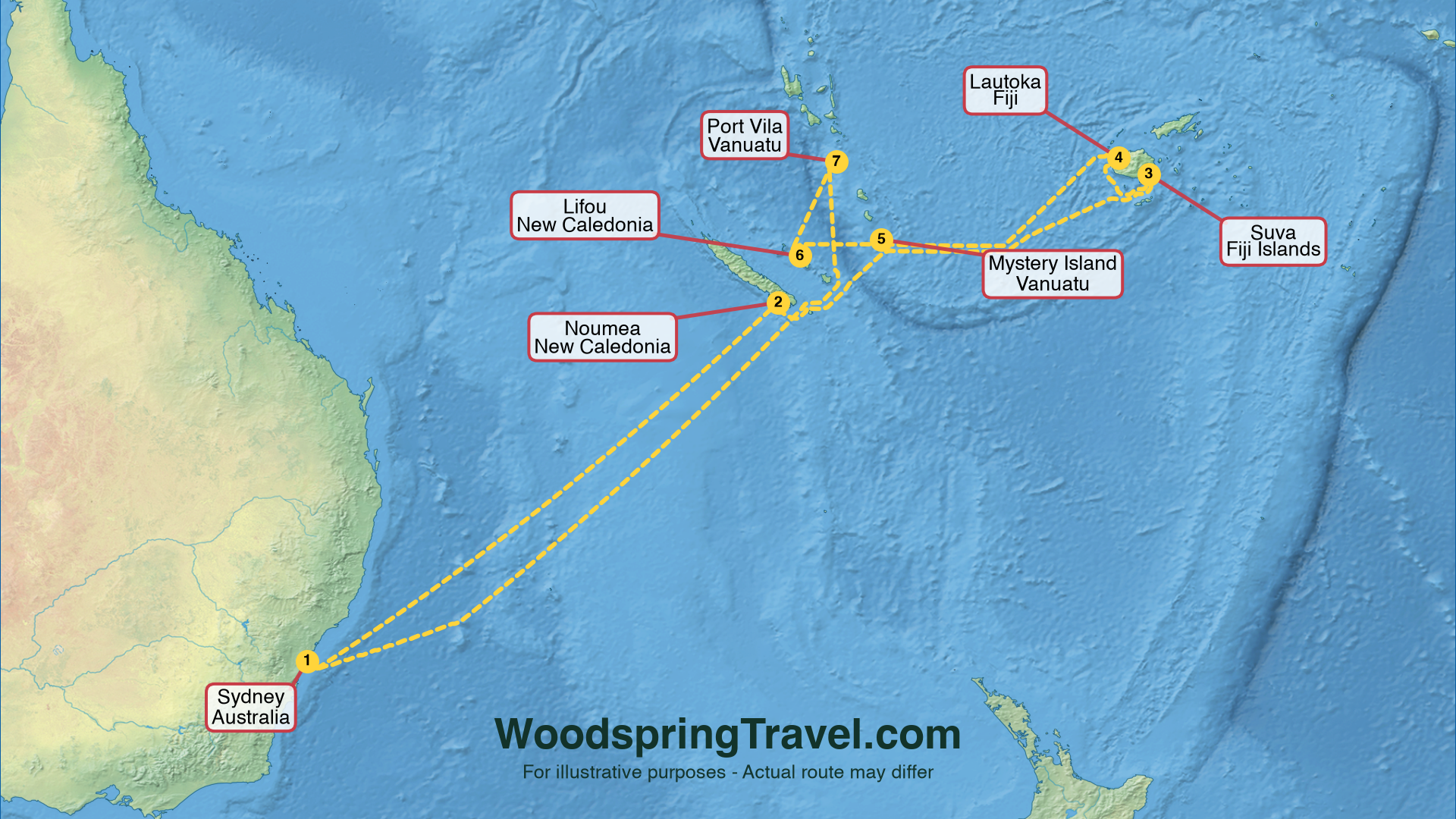 Route Illustration - Actual route may differ