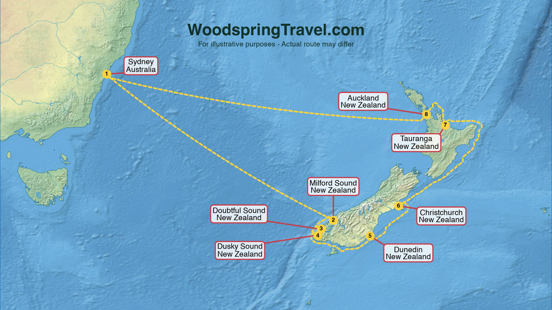 Route Illustration - Actual route may differ