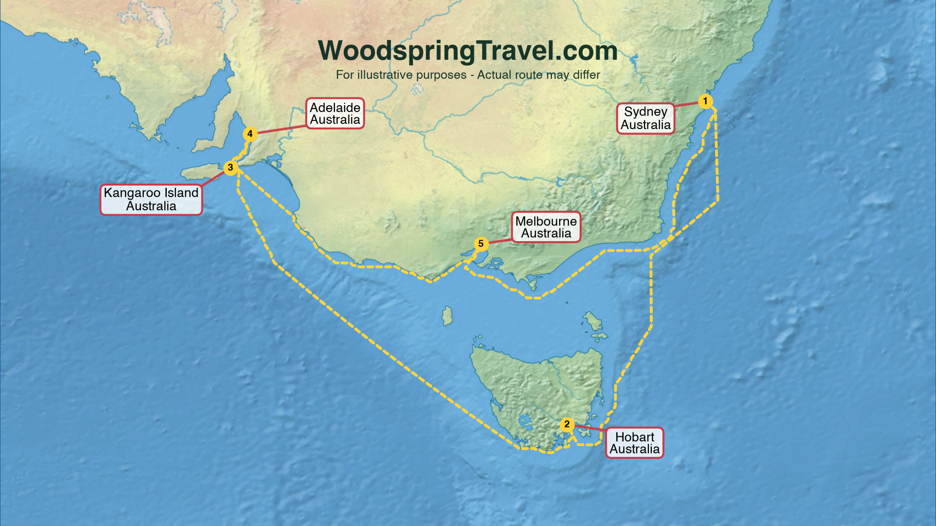 Route Illustration - Actual route may differ