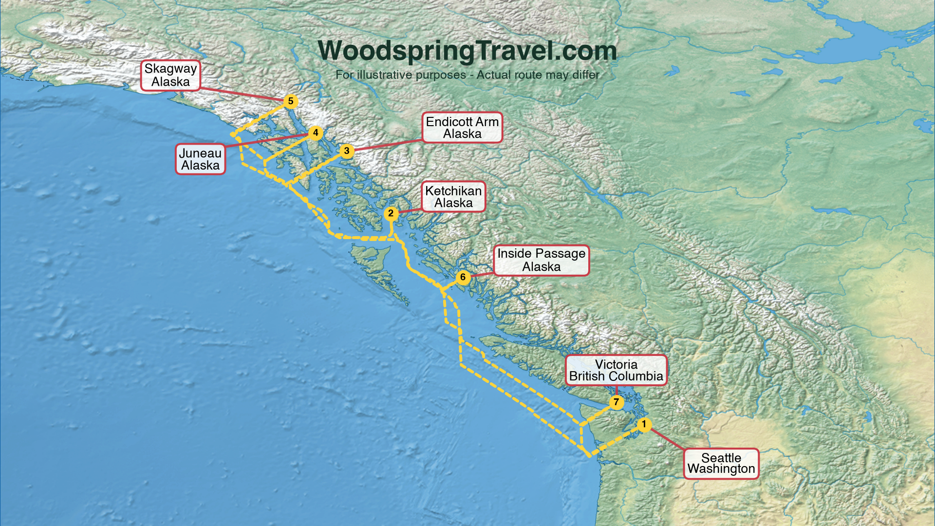 Route Illustration - Actual route may differ