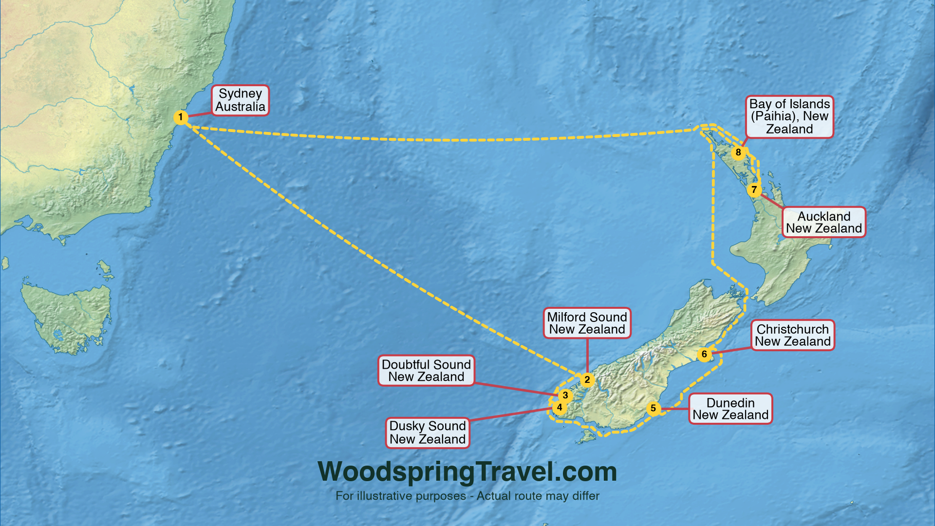 Route Illustration - Actual route may differ