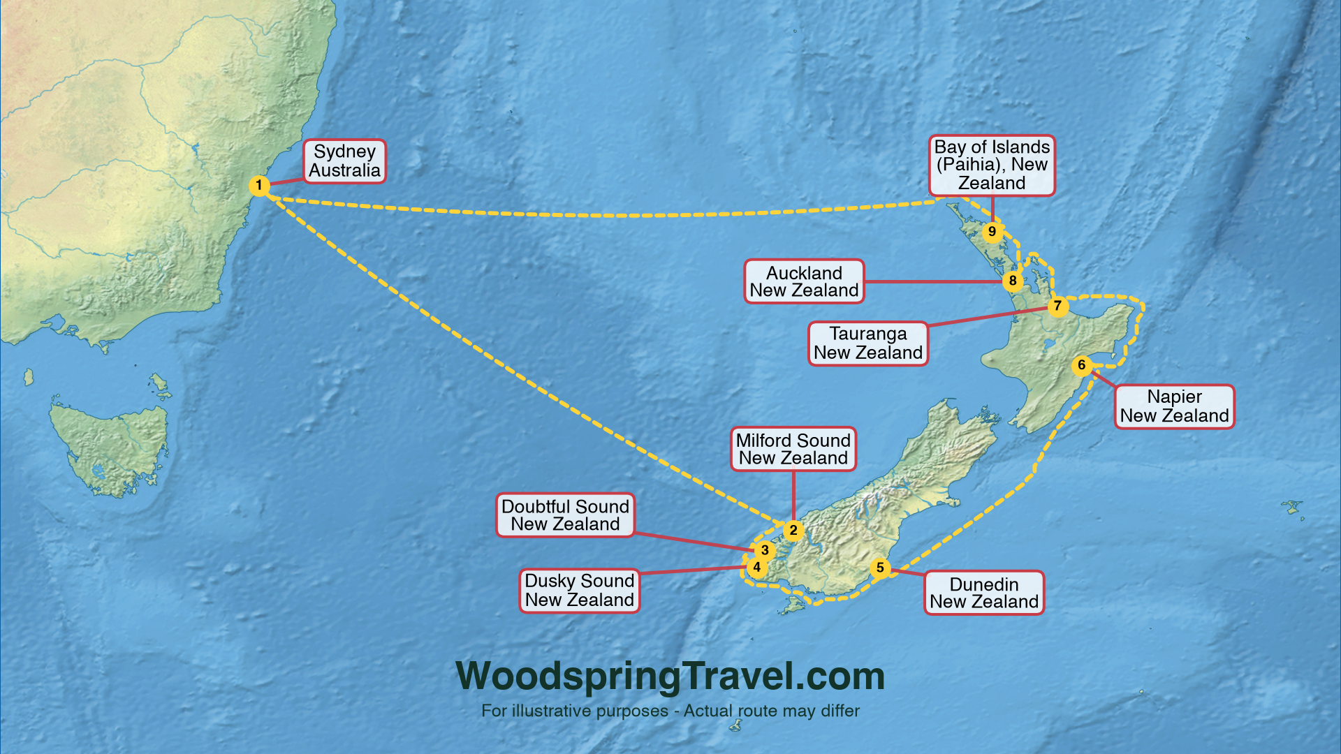 Route Illustration - Actual route may differ