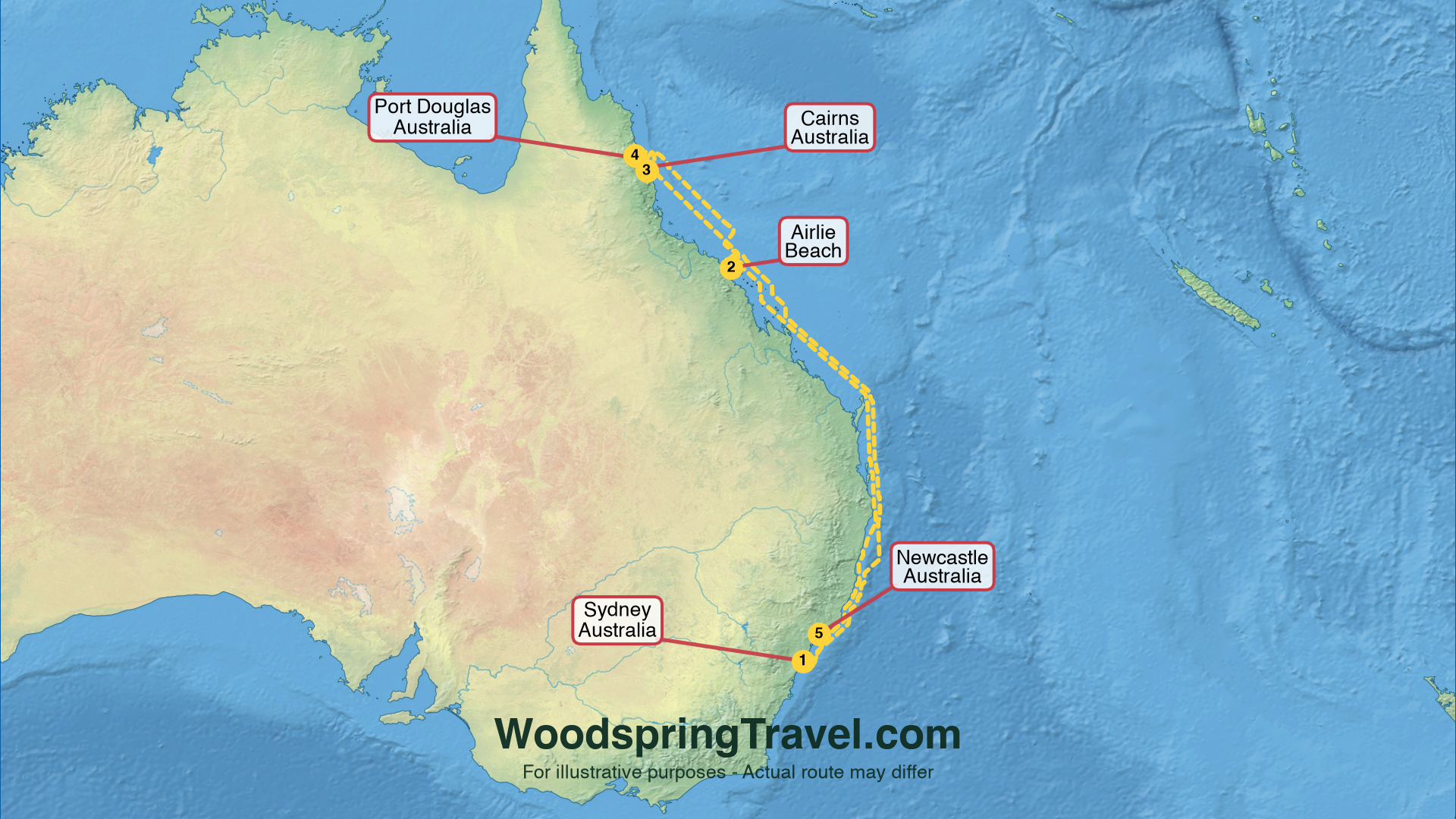 Route Illustration - Actual route may differ