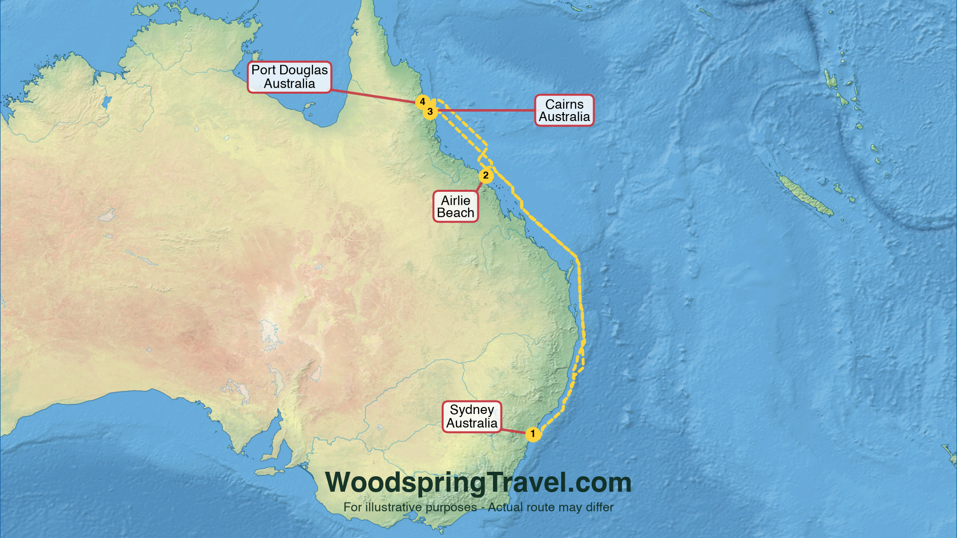 Route Illustration - Actual route may differ