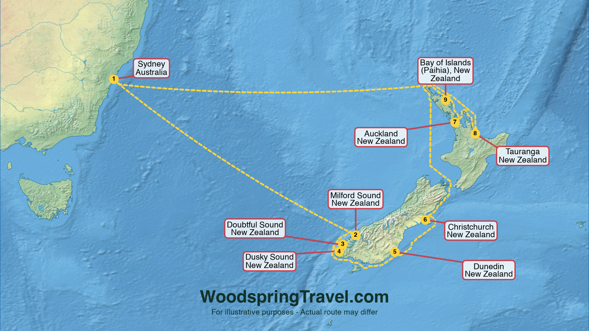 Route Illustration - Actual route may differ