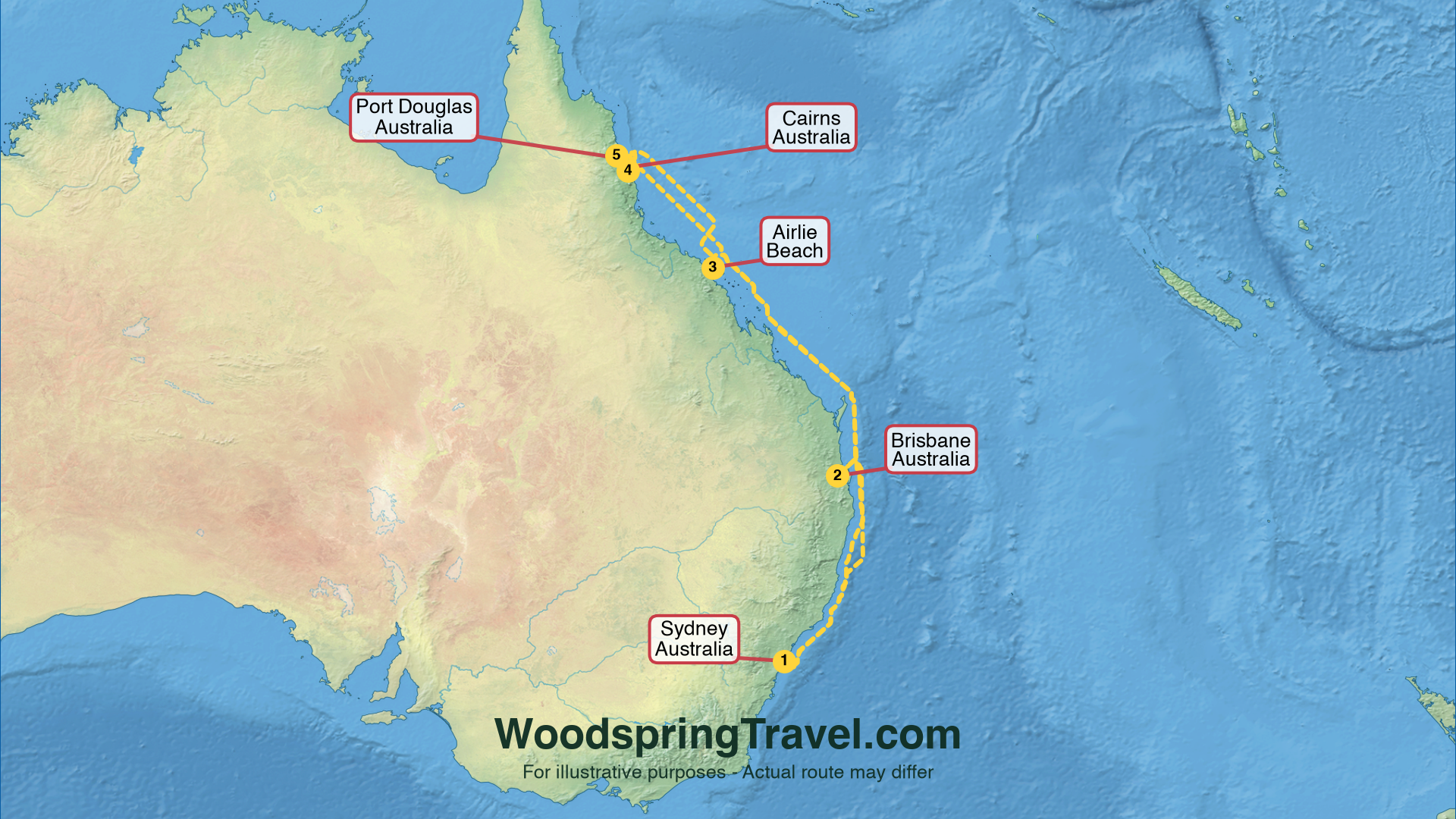 Route Illustration - Actual route may differ