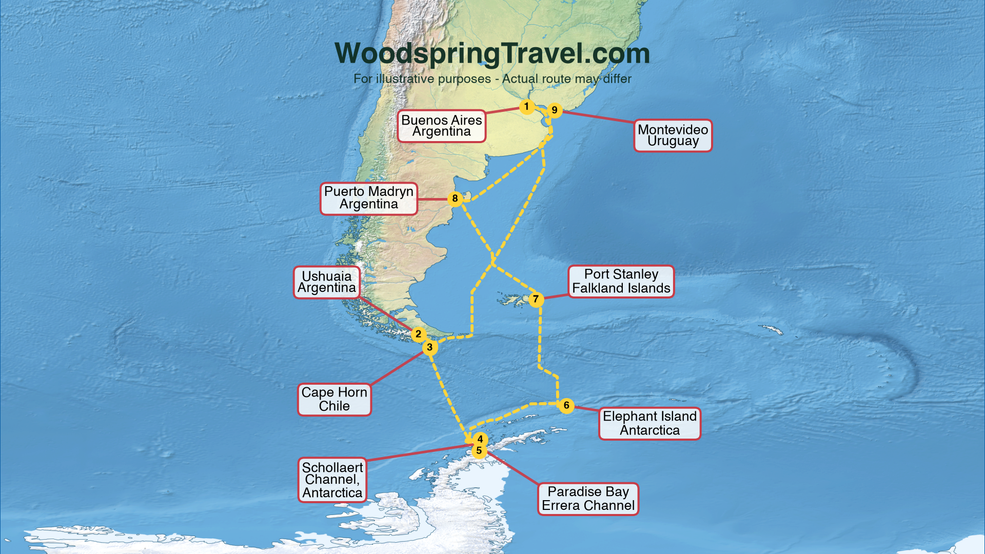 Route Illustration - Actual route may differ