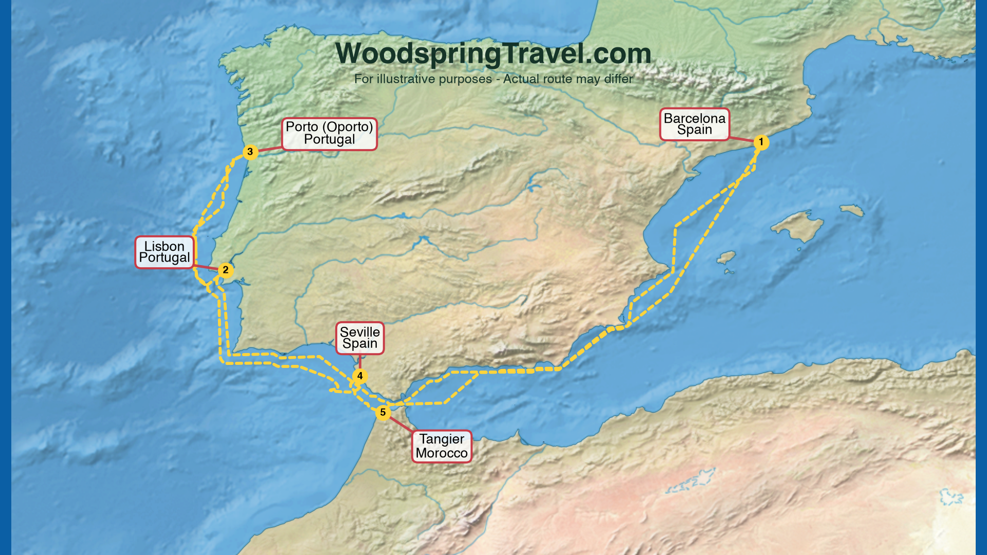 Route Illustration - Actual route may differ