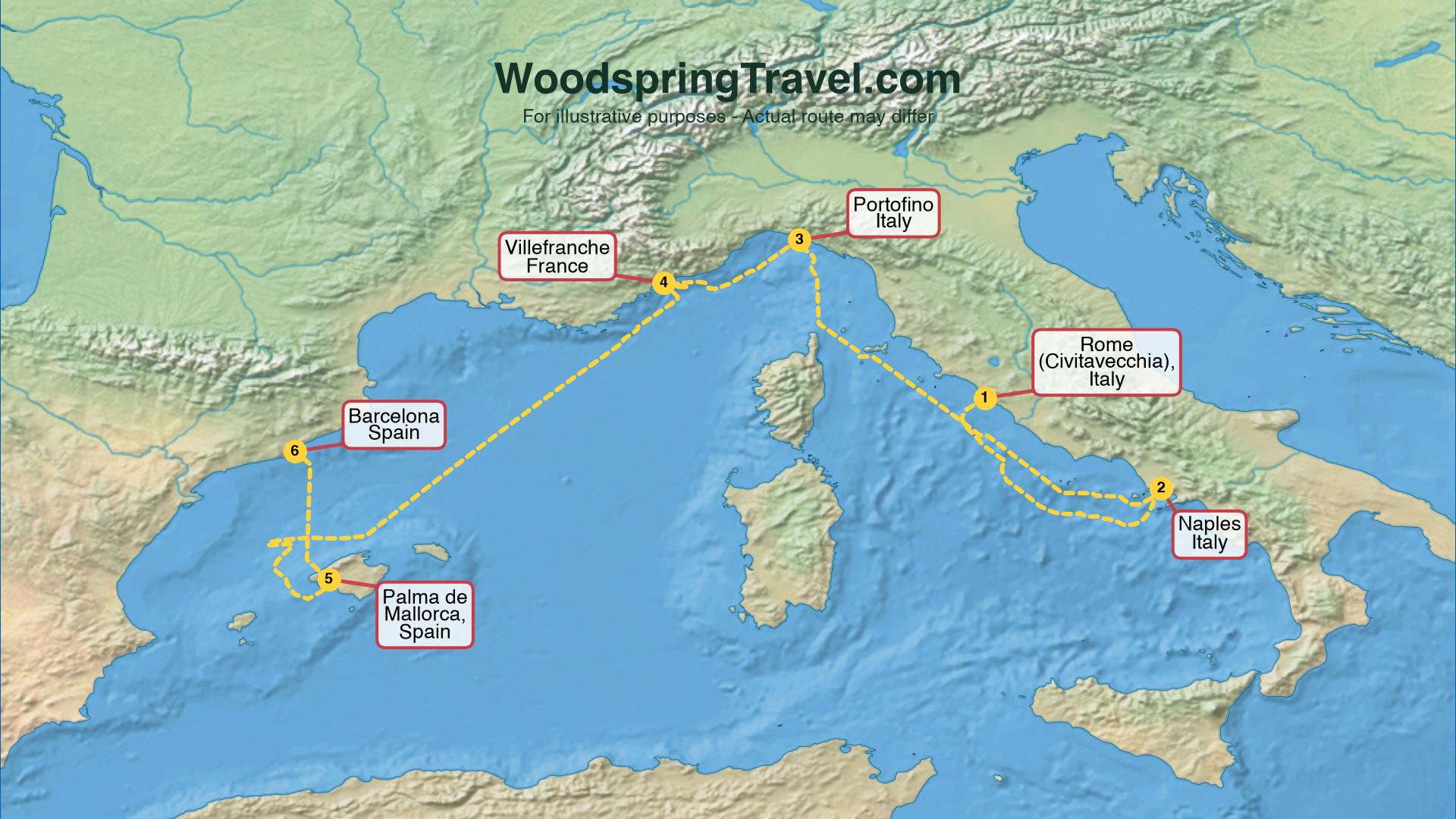 Route Illustration - Actual route may differ