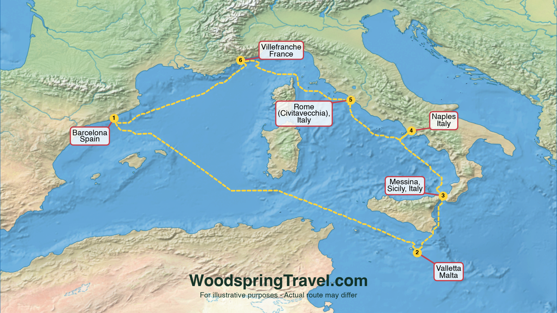 Route Illustration - Actual route may differ