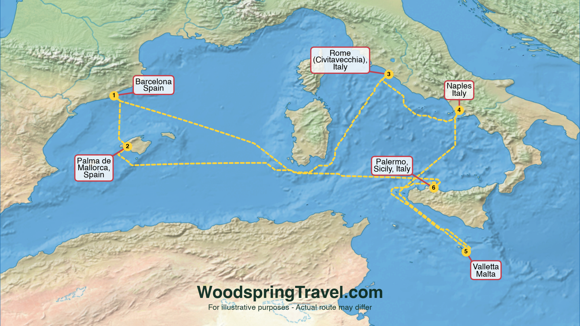 Route Illustration - Actual route may differ