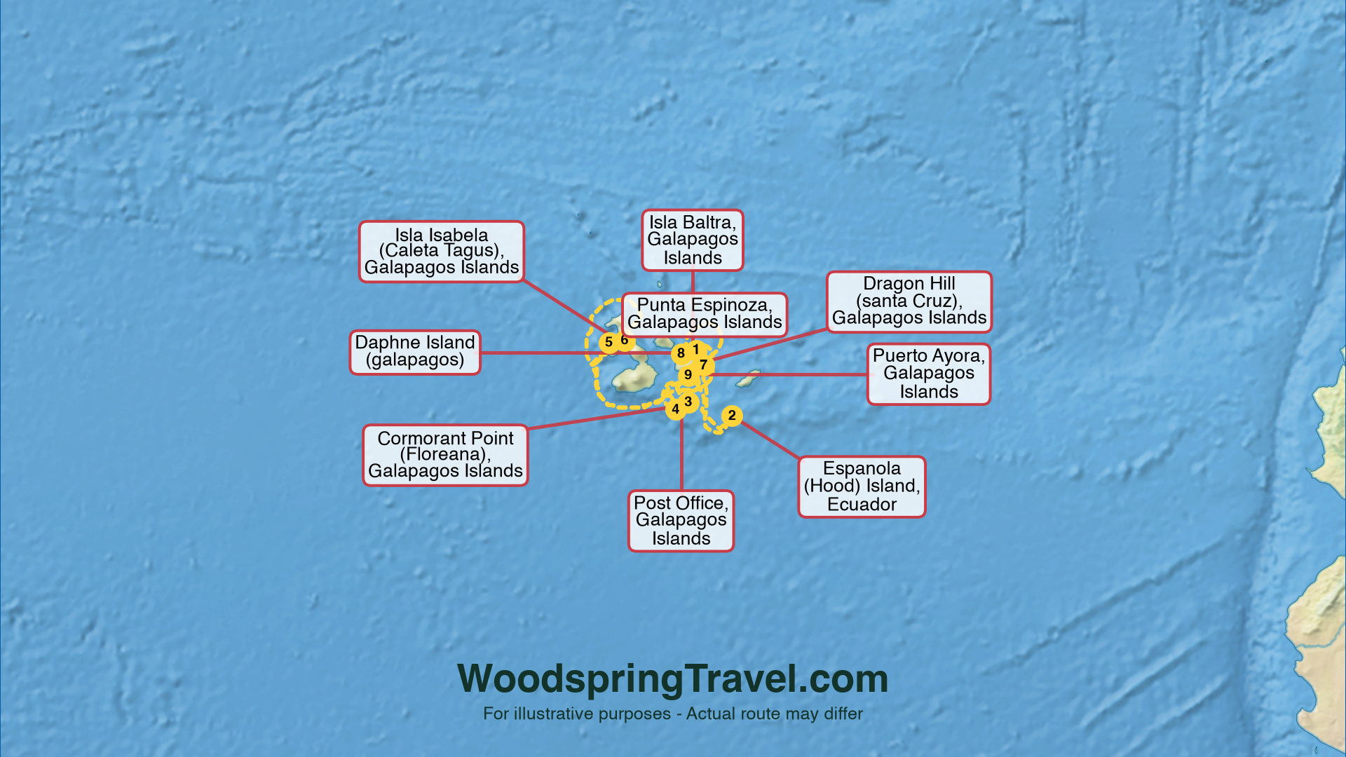 Route Illustration - Actual route may differ