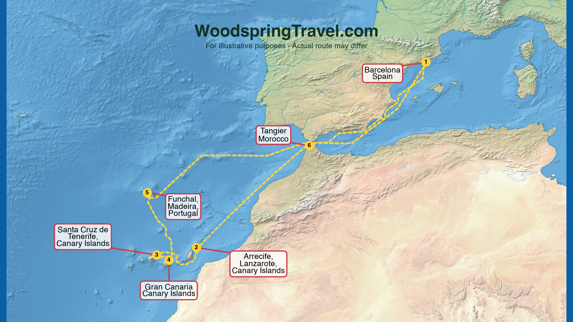 Route Illustration - Actual route may differ
