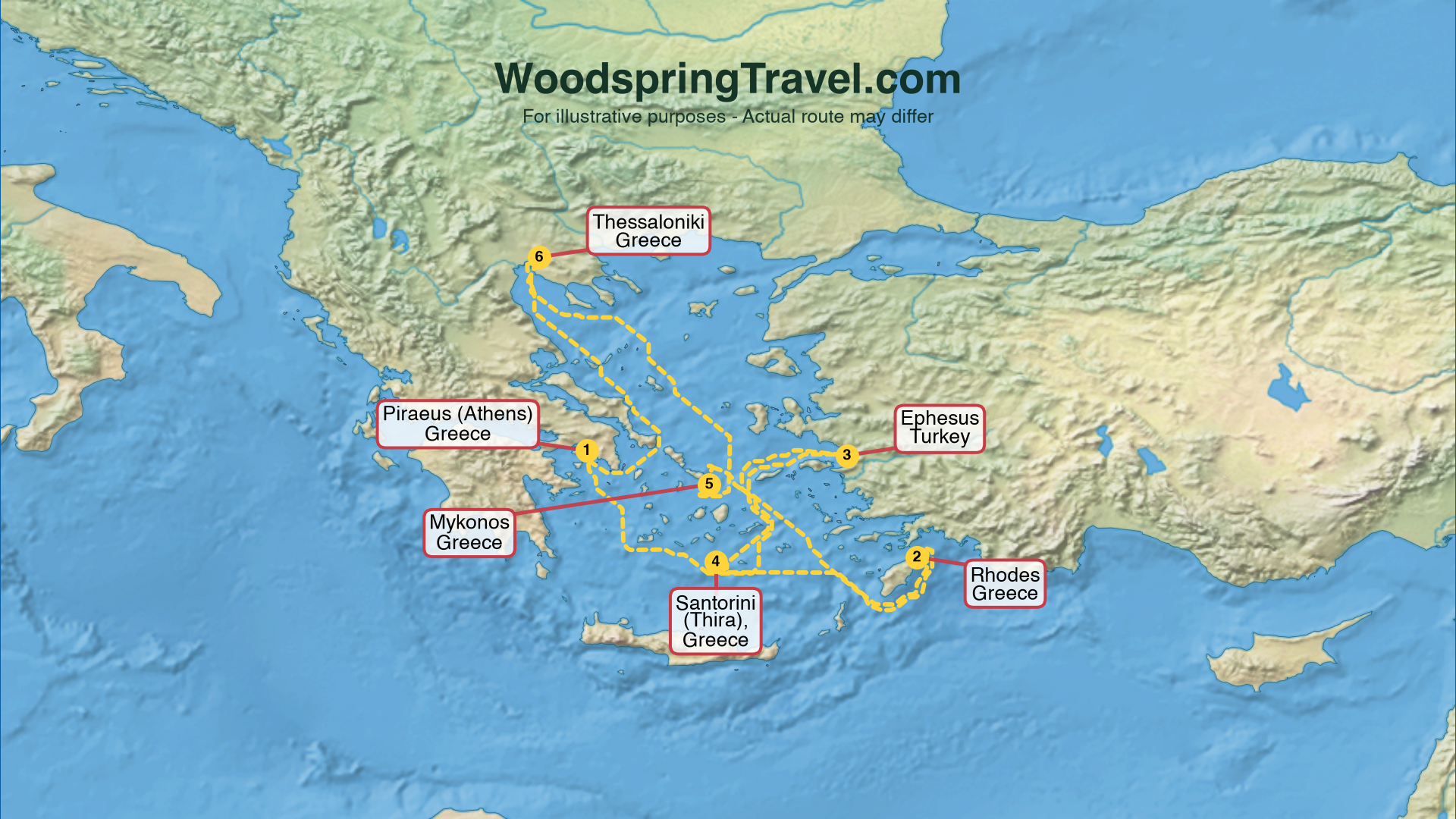 Route Illustration - Actual route may differ