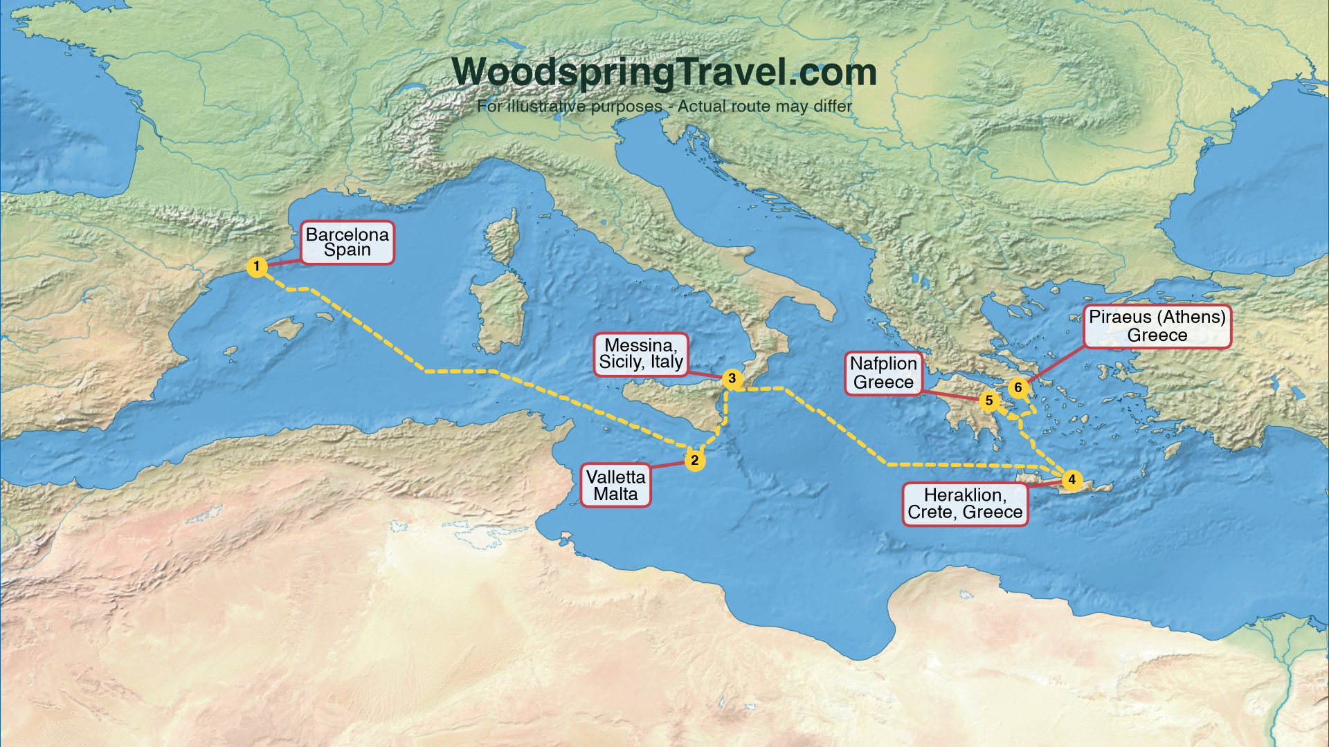 Route Illustration - Actual route may differ